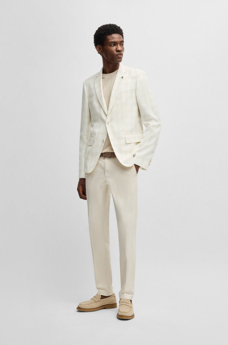 BOSS SLIM-FIT SUIT JACKET IN A CHECKED WOOL BLEND outlook