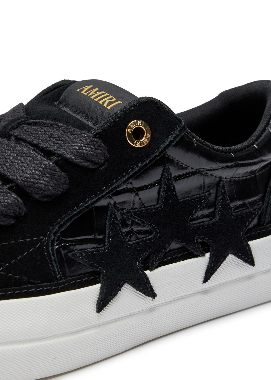 Amiri Sunset Skate Crocodile-effect Suede Sneakers - 4