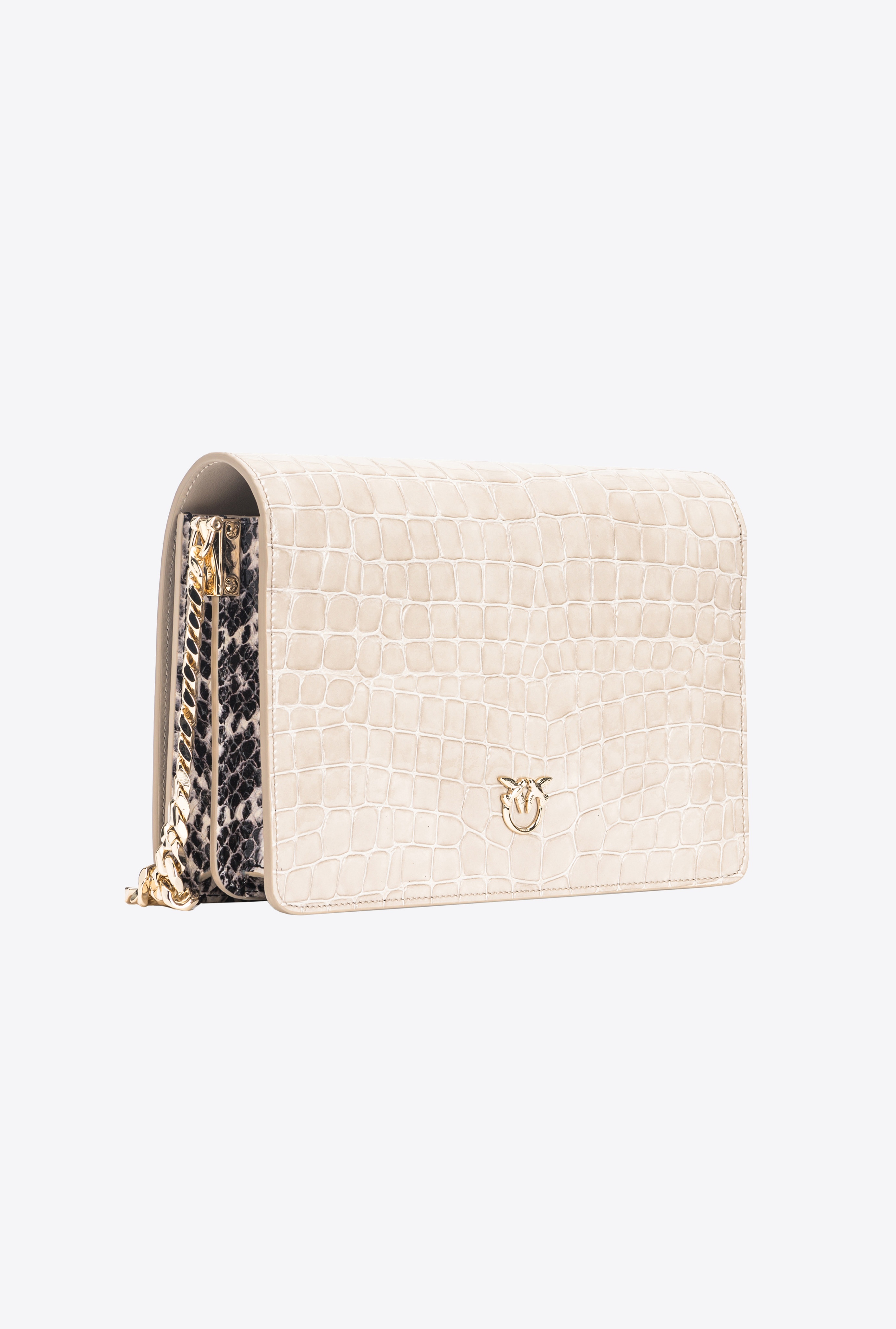 PINKO GALLERIA CLASSIC LOVE BAG CLICK IN CROCODILE- AND REPTILE-PRINT LEATHER - 2