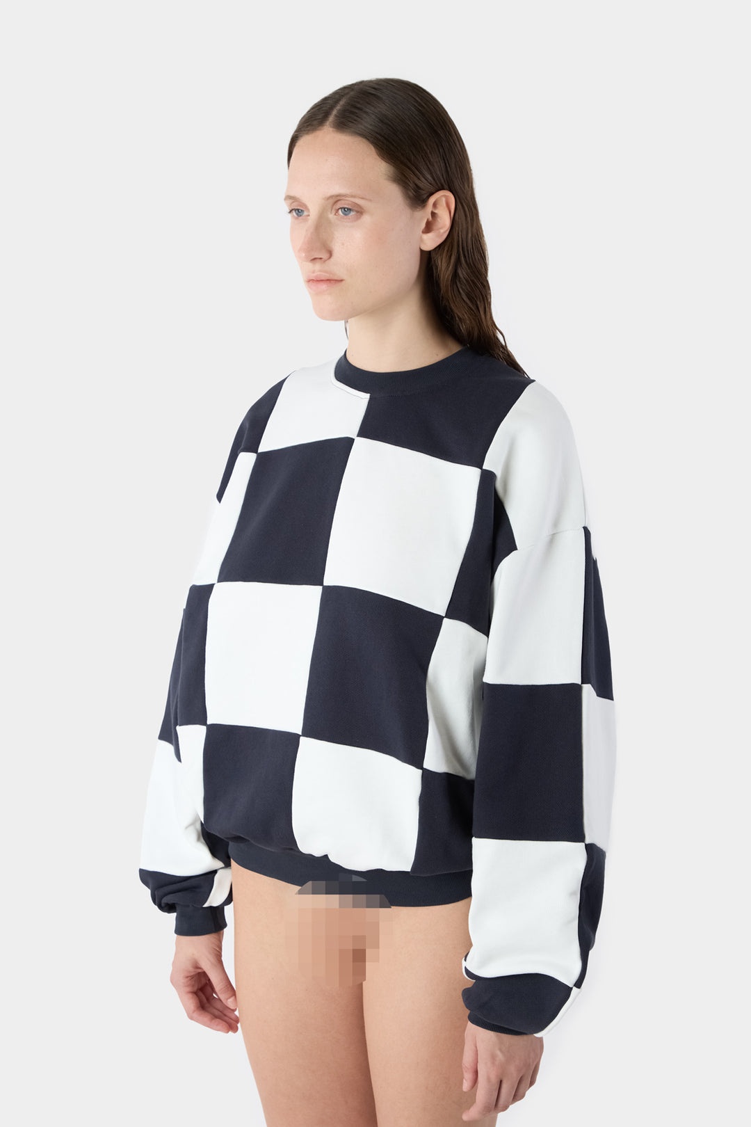 CREWNECK DAMA SWEATSHIRT / dark navy & white - 2