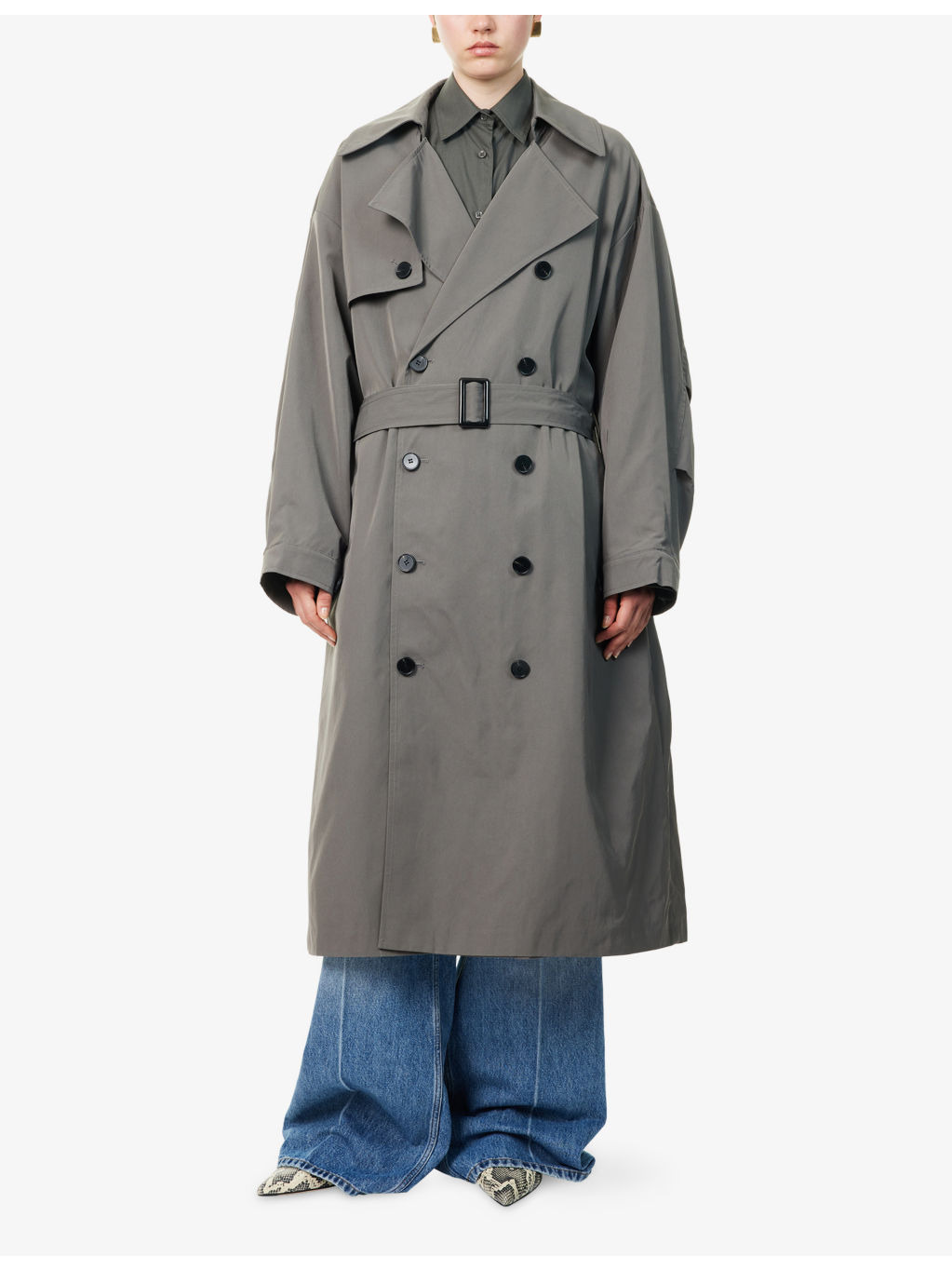 Mavis Oversized Woven Trench - 3
