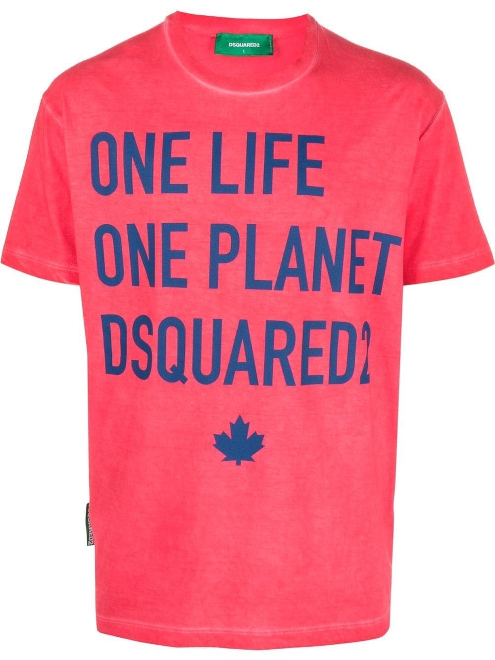 slogan-print cotton T-shirt - 1