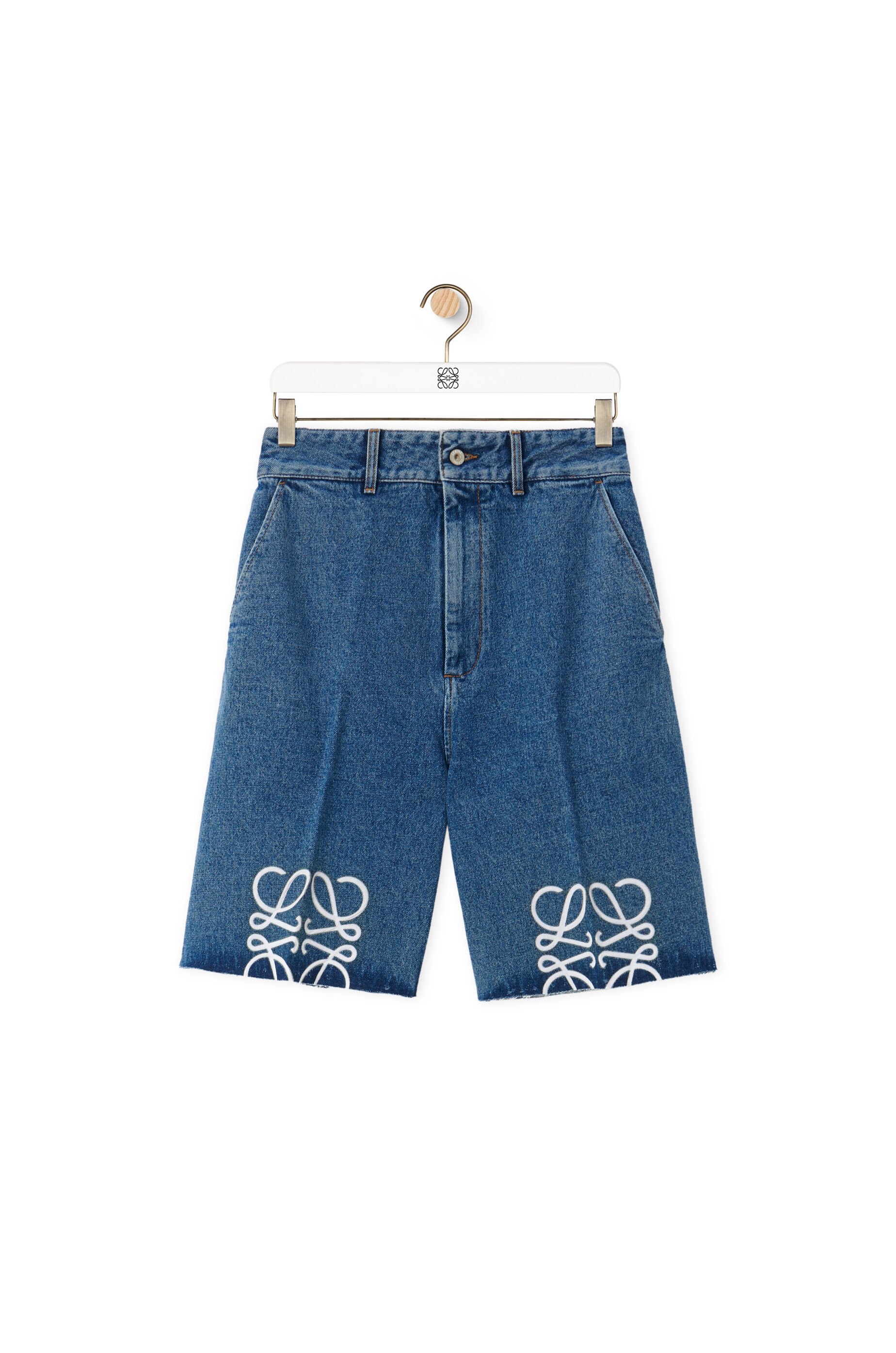 Anagram shorts in denim - 1