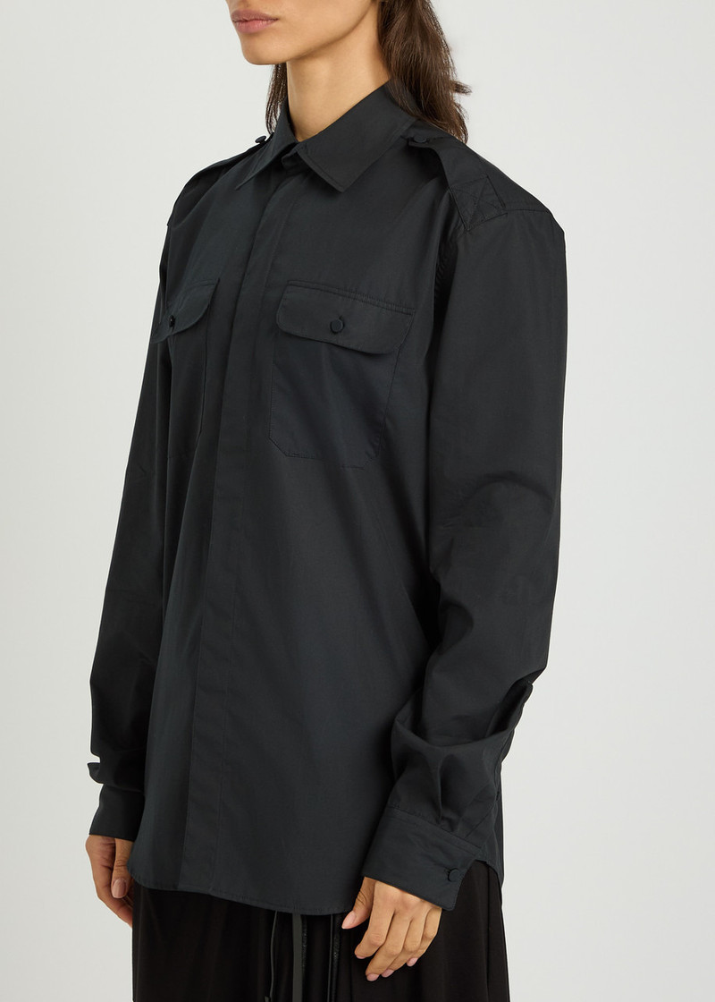 AARON ESH Aaron Esh Military Cotton-poplin Shirt outlook