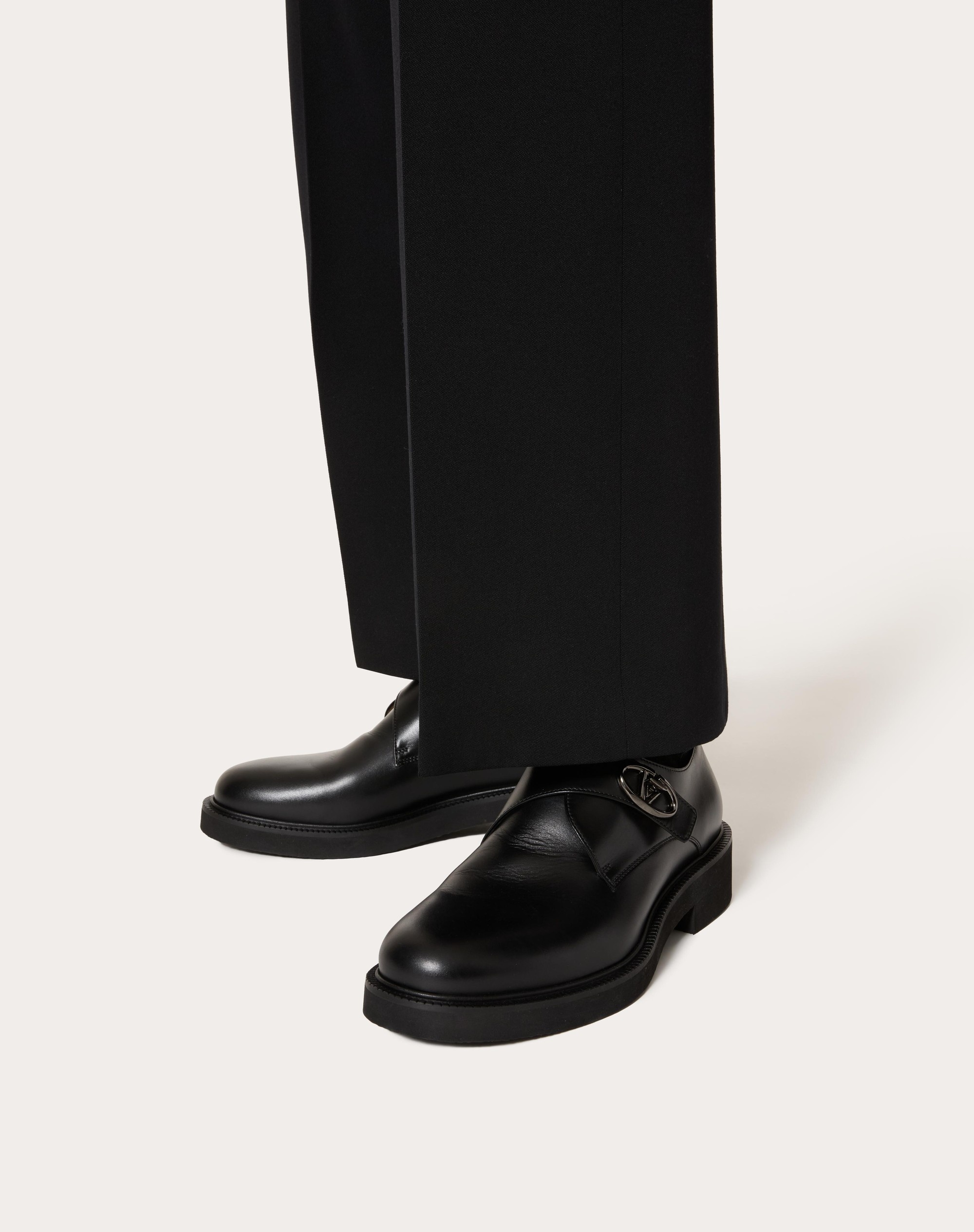 SINGLE MONK STRAP VLOGO LOCKER IN CALFSKIN - 6