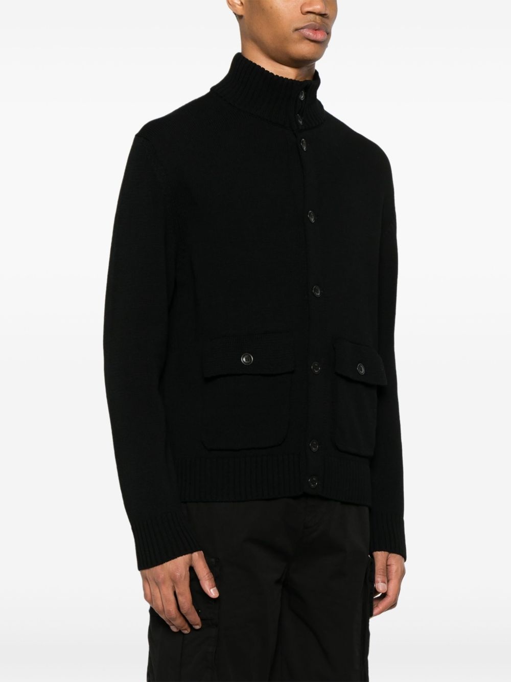 Lens-detailed cardigan - 3