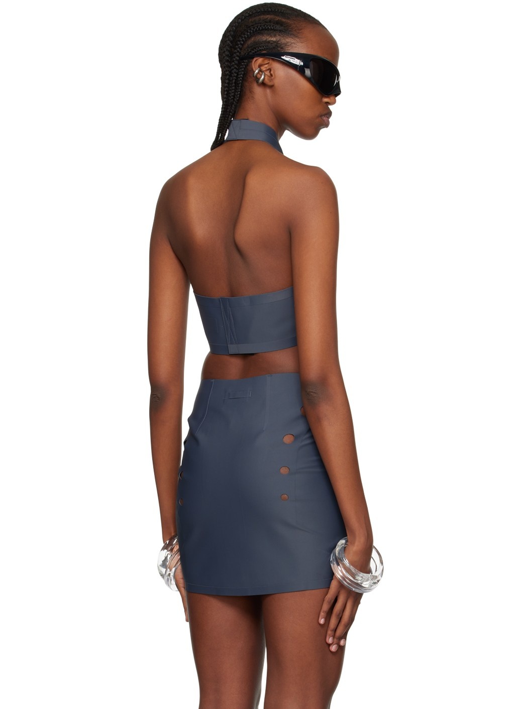 Gray Perforated Top - 3