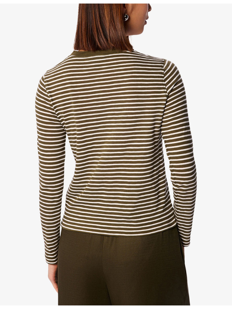 Stripe-Print Chest-Pocket Cotton-Jersey Top 4