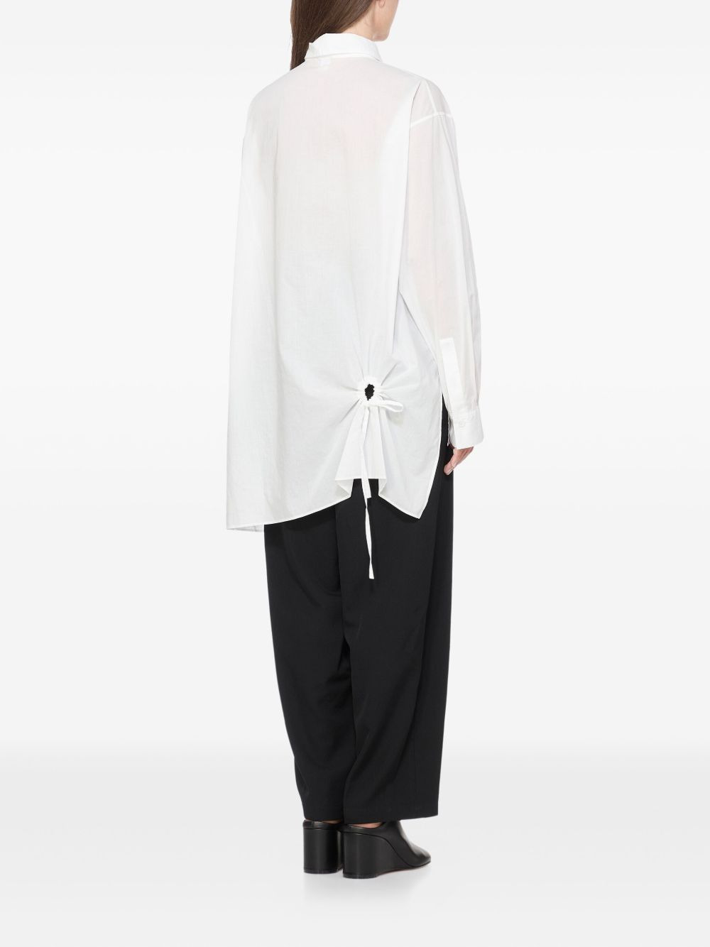 cut-out cotton shirt - 4