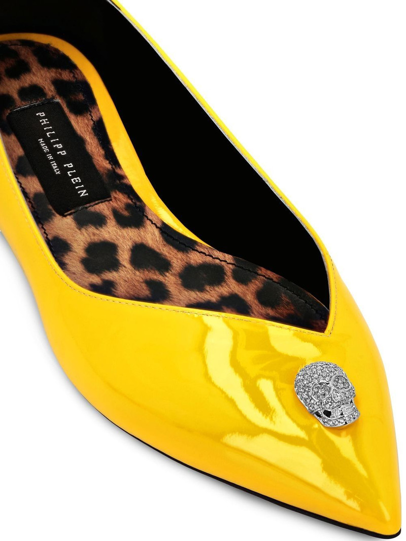 Skull-charm ballet pumps 3