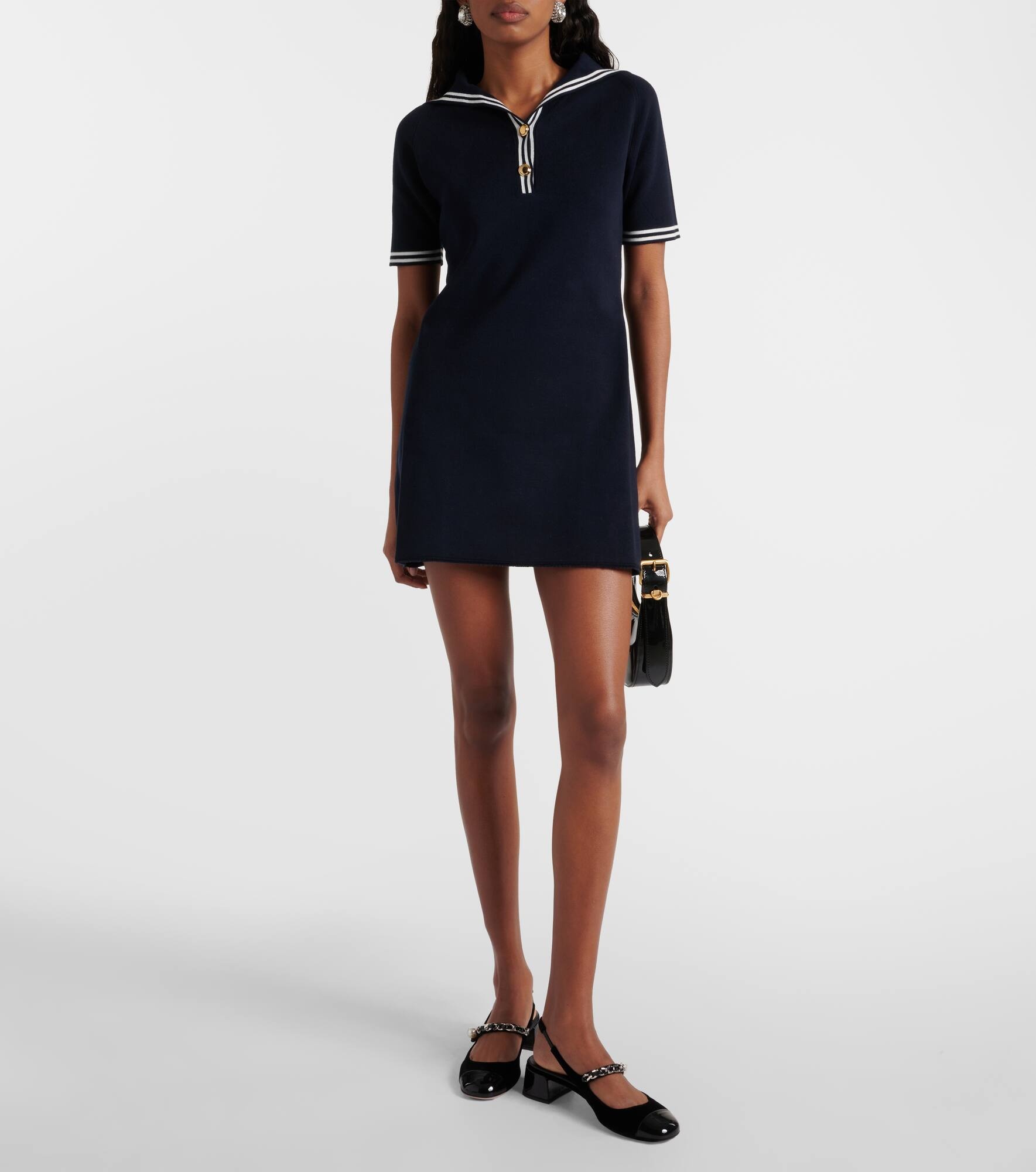 Cotton-blend minidress - 2