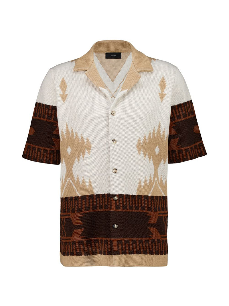 patterned piqué shirt 1