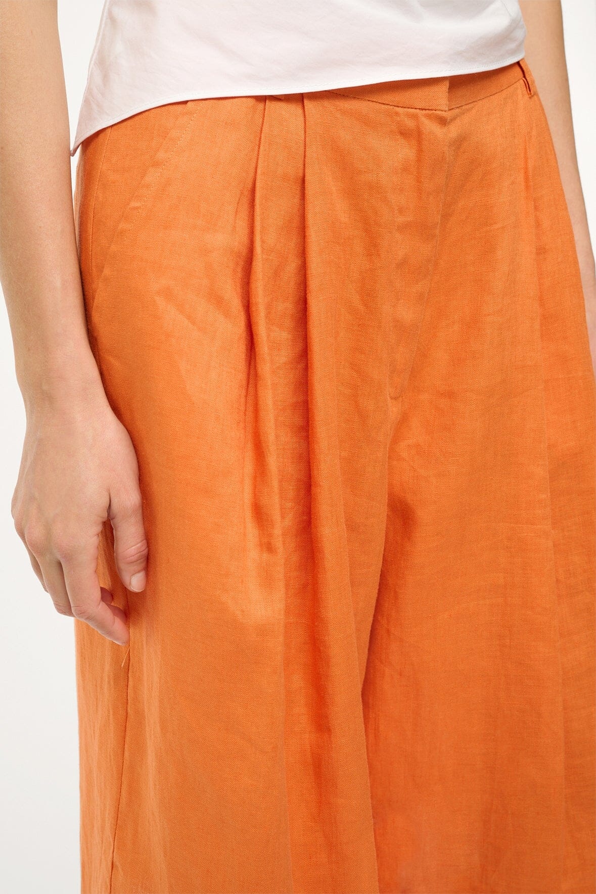 STAUD CRUZ BERMUDA LINEN SHORT APRICOT - 7