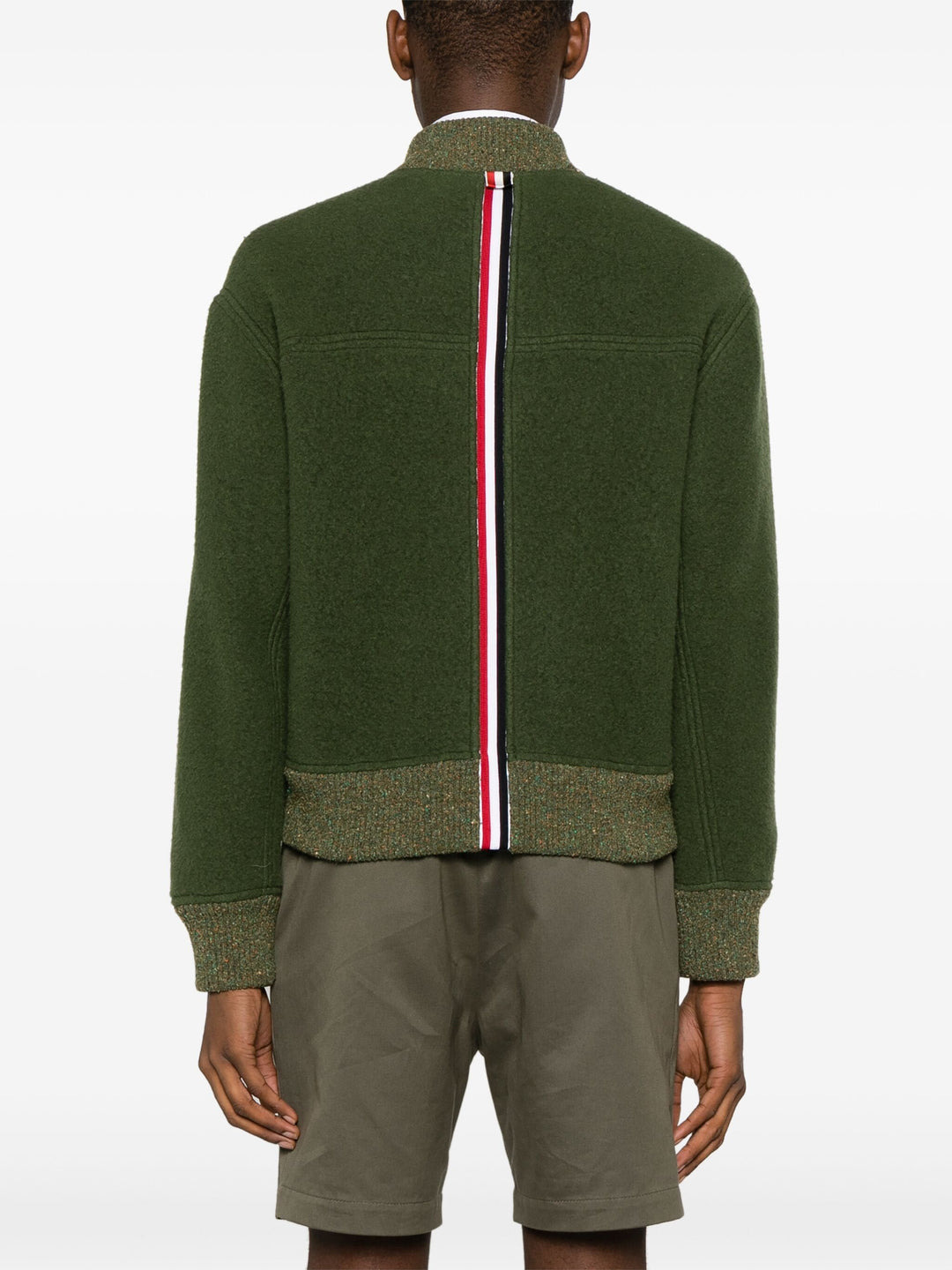 Bomber With Rwb Stripe In Wool - 4