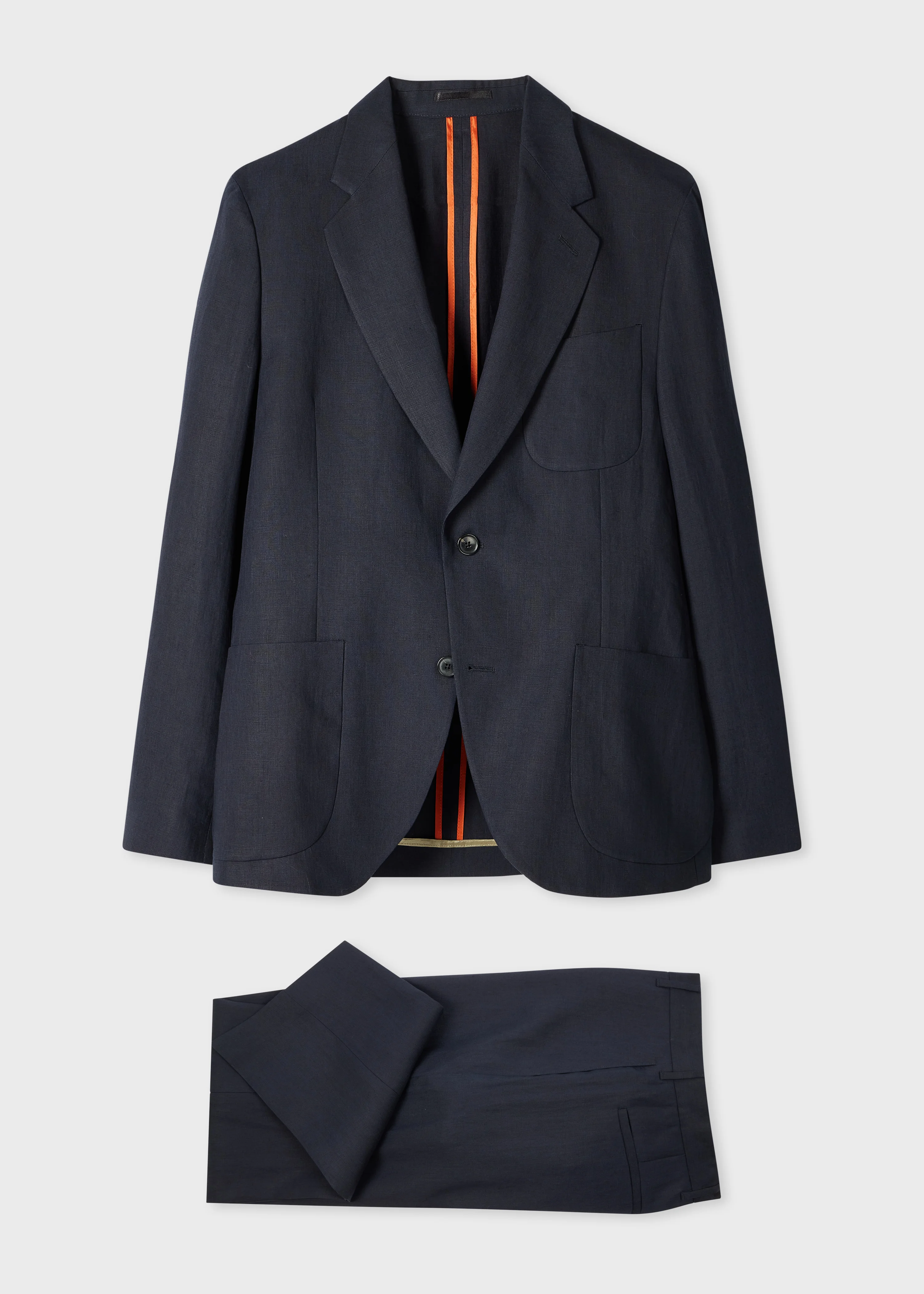 Navy Linen Suit - 1