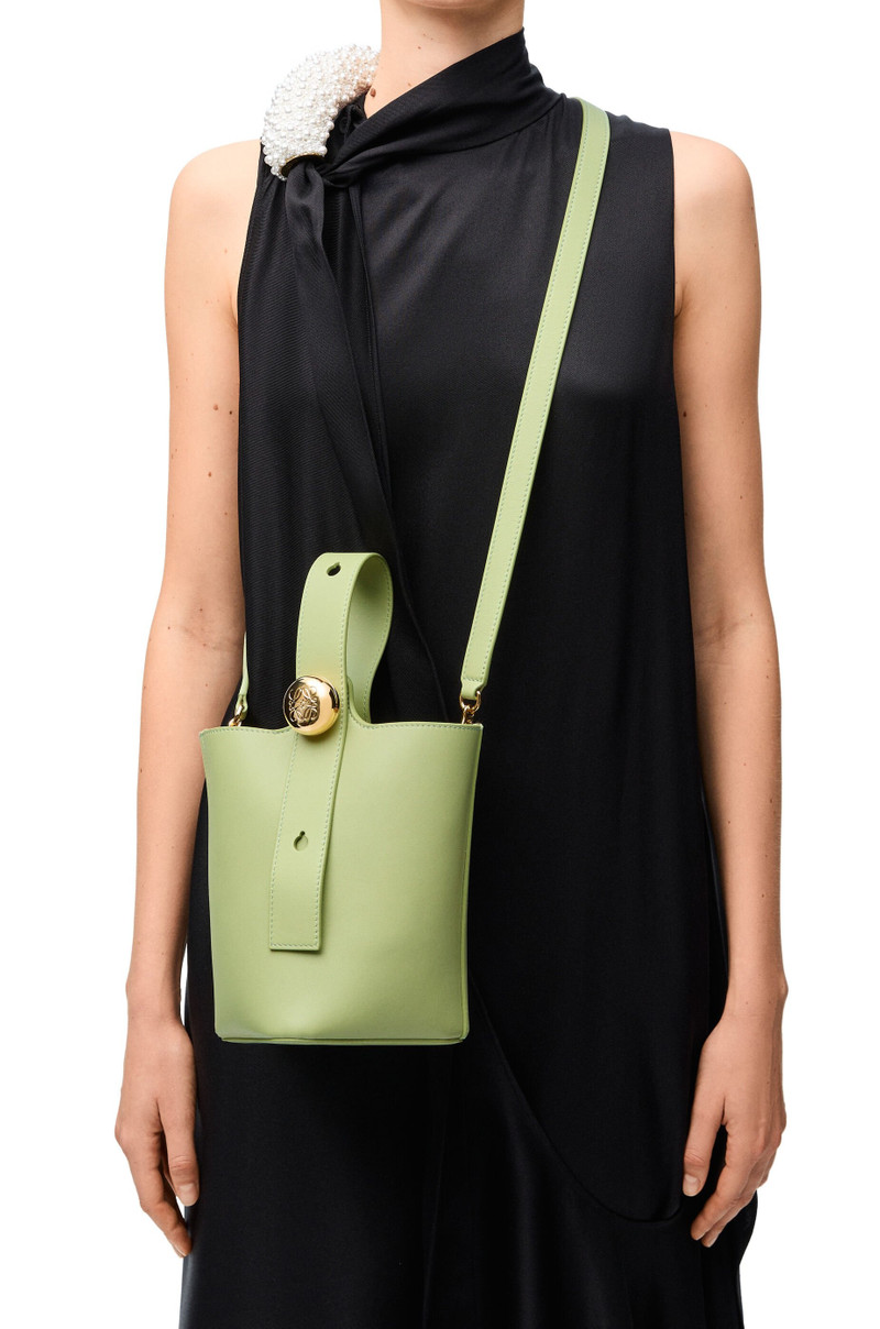 Loewe Mini Pebble bucket in mellow calfskin outlook