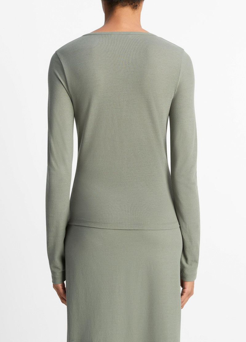 Vince Cotton Crepe Jersey Cardigan outlook