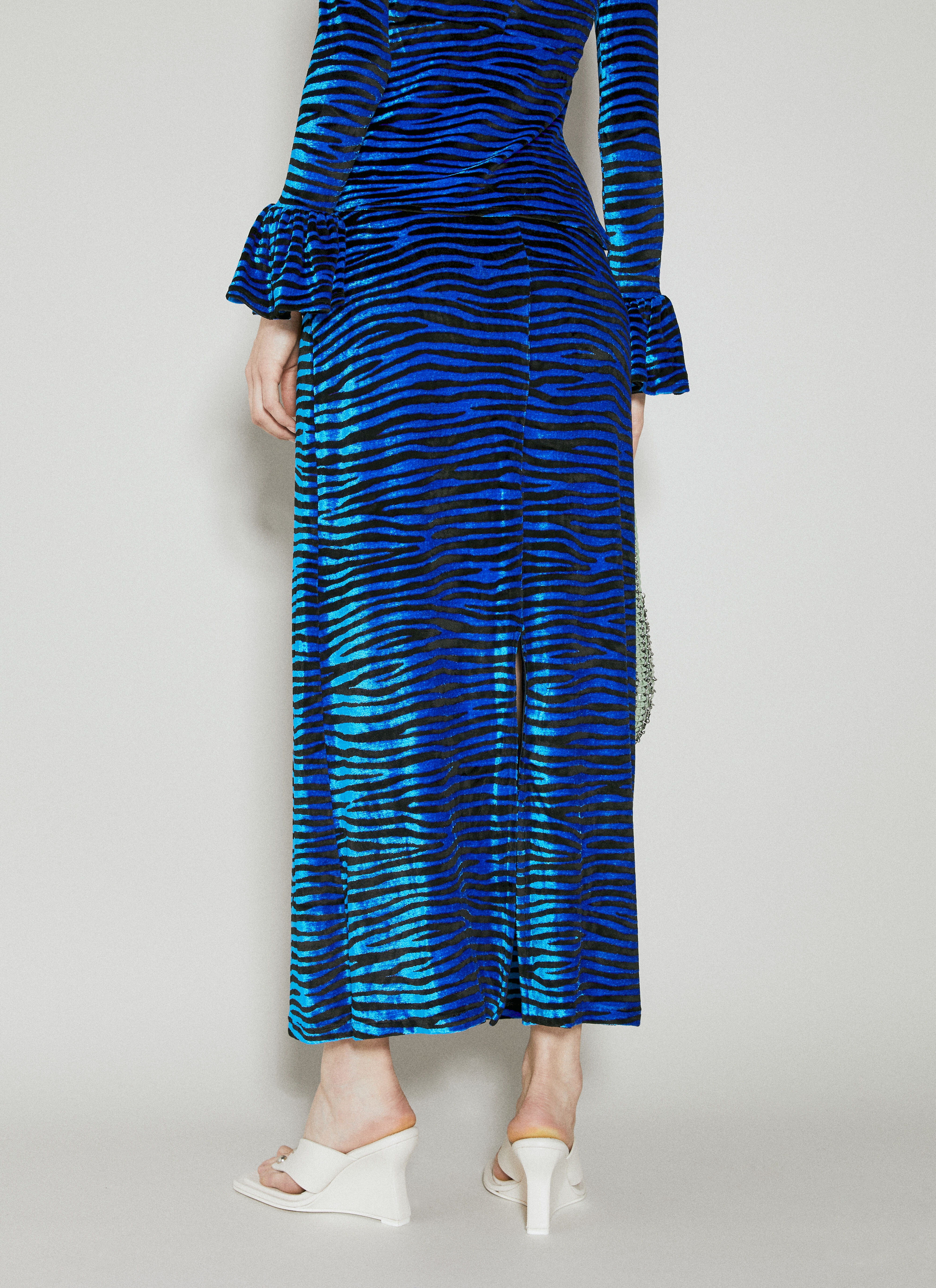Velvet Zebra Print Skirt - 4