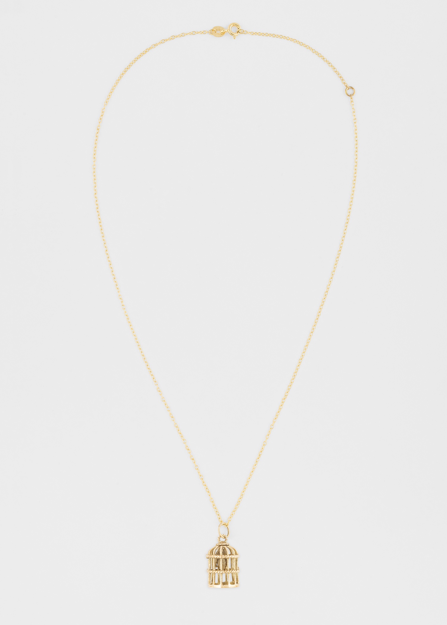 'Artfully Articulated Birdcage' Vintage Gold Necklace by Baroque Rocks - 3