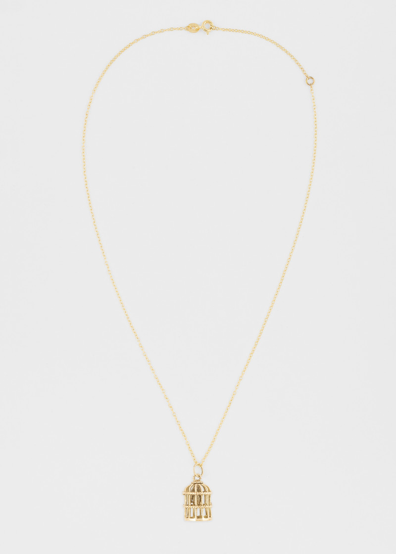 'Artfully Articulated Birdcage' Vintage Gold Necklace by Baroque Rocks 3