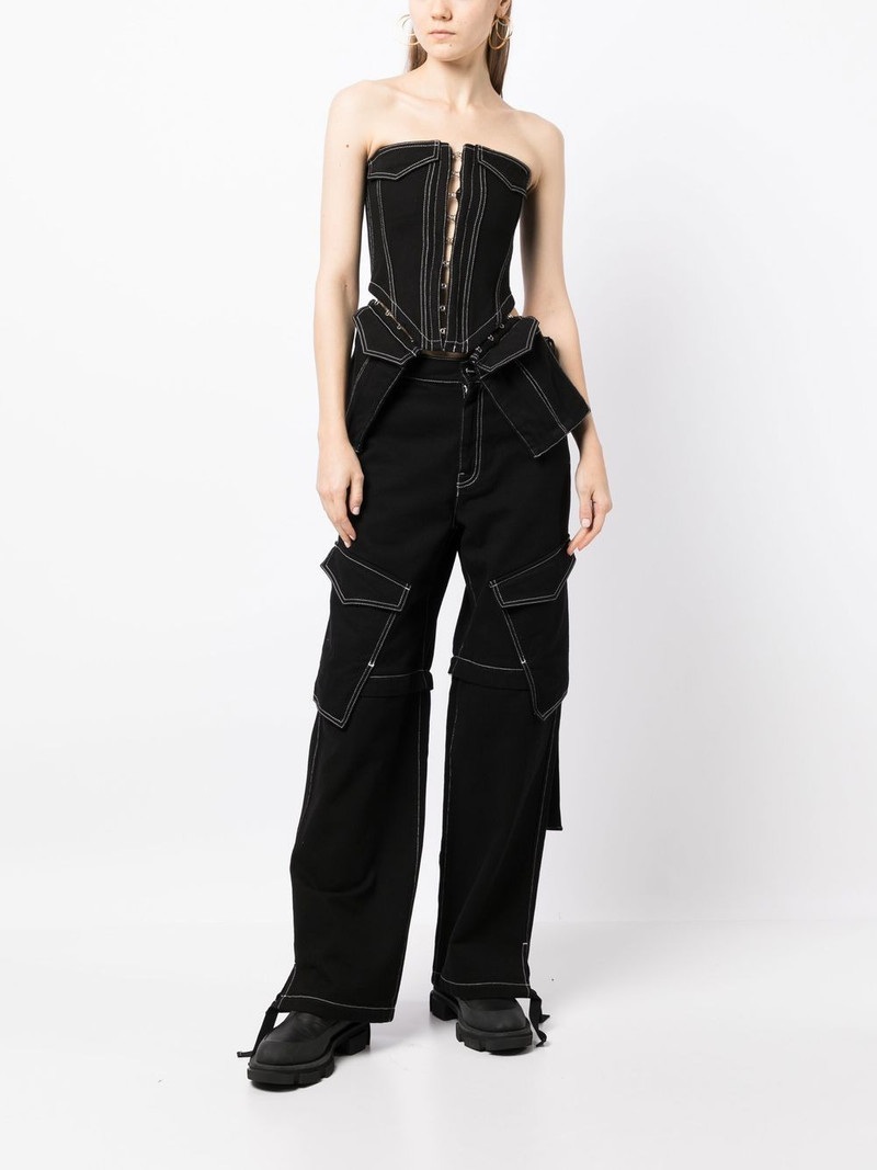 Dion Lee pocket denim corset outlook