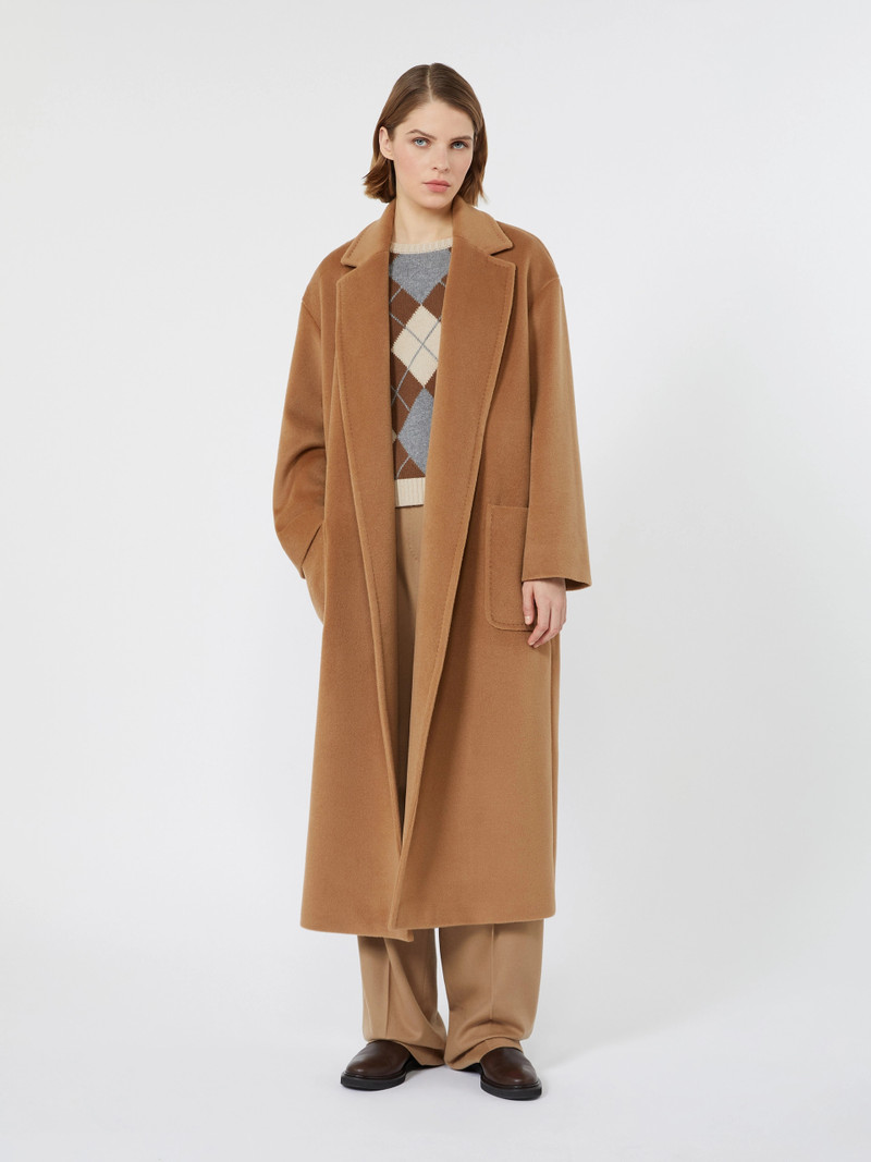 GIAMBO Long wool beaver cloth coat - CAMEL 3