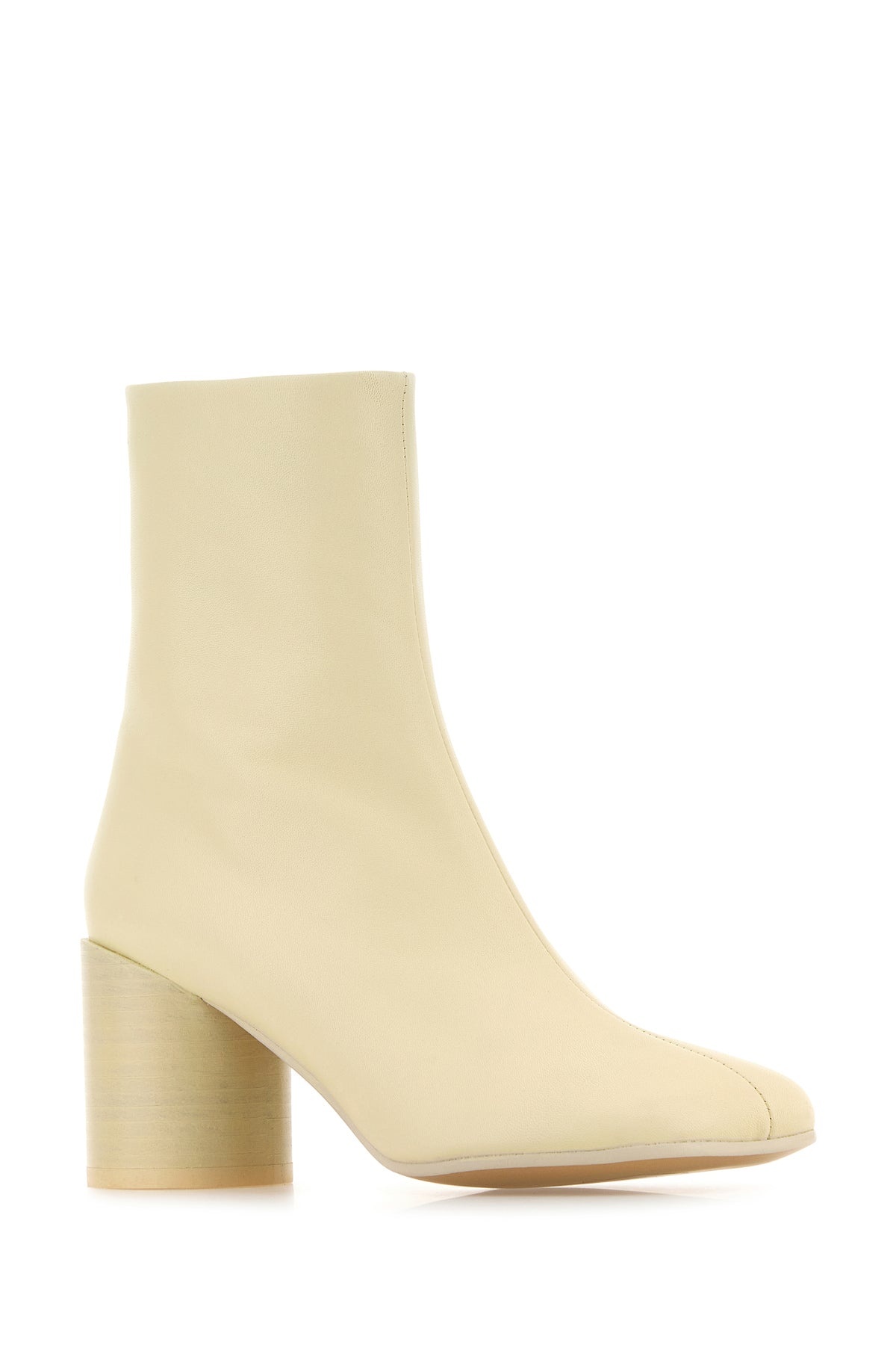 Cream leather ankle boots - 2