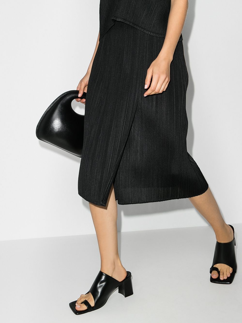 plissé midi skirt - 2