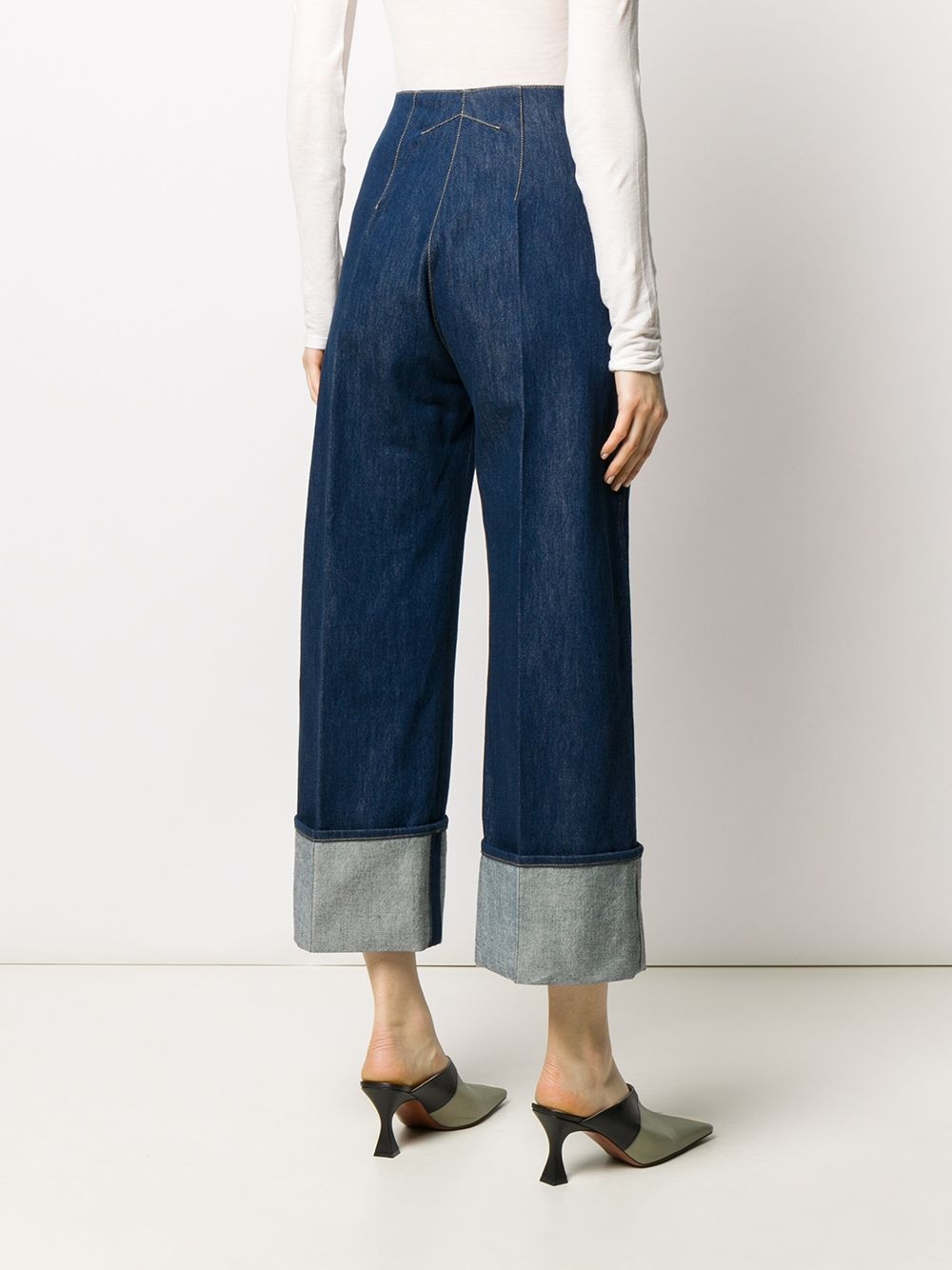 high-rise cuffed jeans - 4