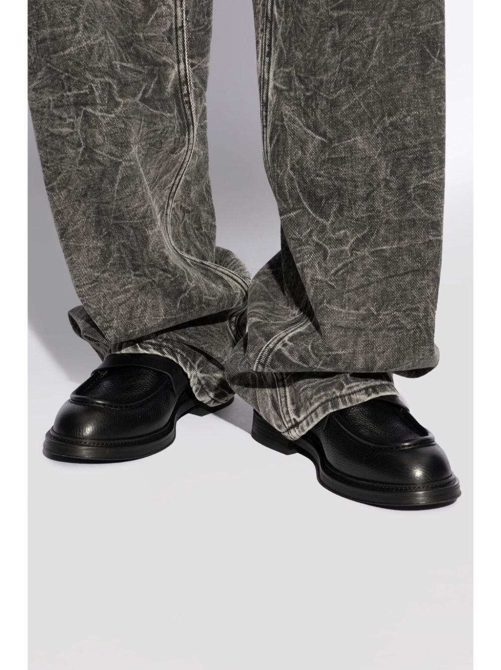 leather penny loafers - 2