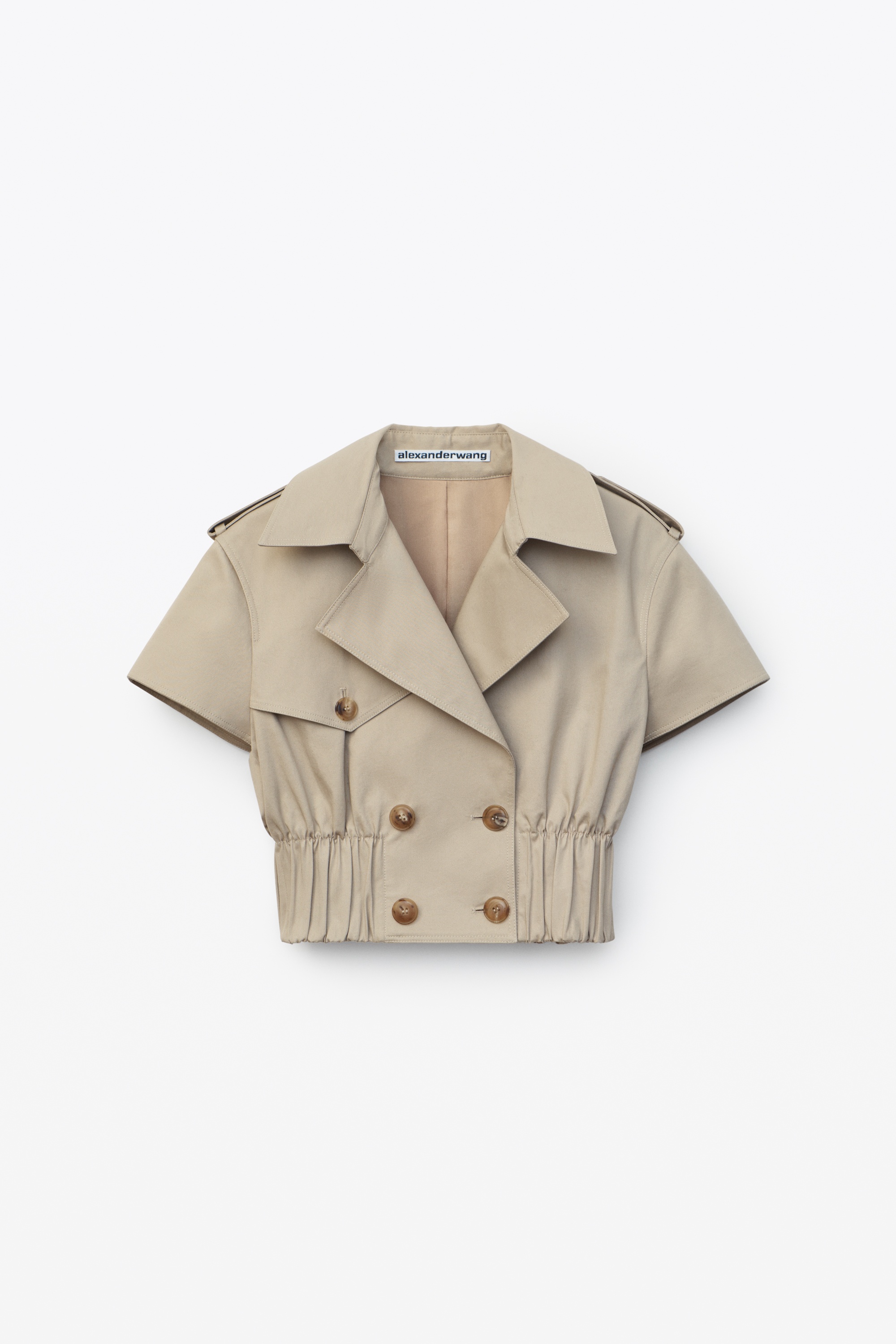 CROPPED TRENCH JACKET - 1