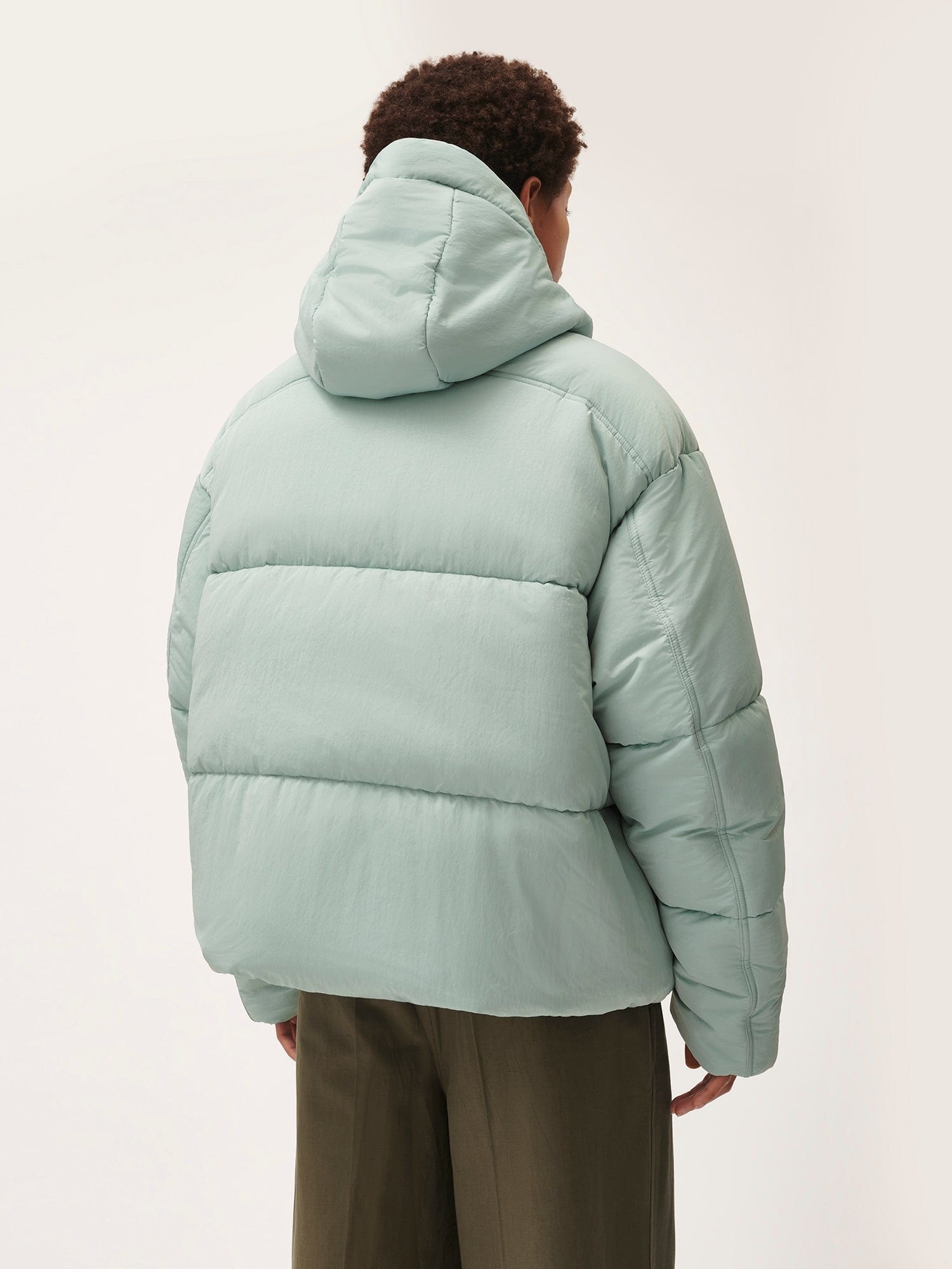 Men’s Flower-Warmth Recycled Nylon Puffer - Eucalyptus Blue - 3