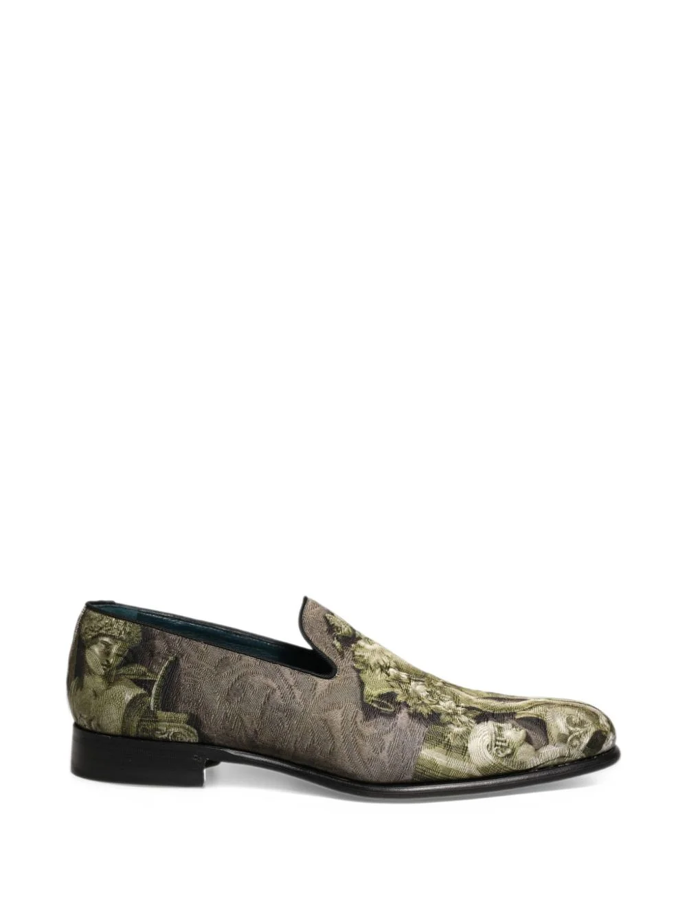 baroque-print loafers - 1