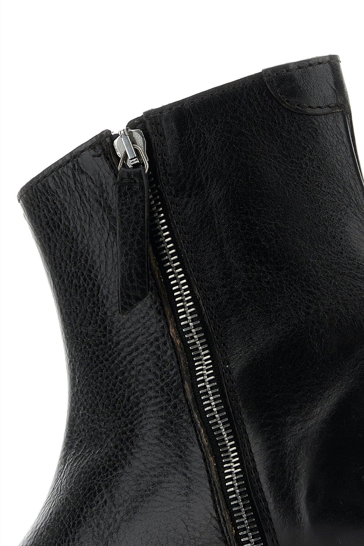 Black leather Engine ankle boots - 4