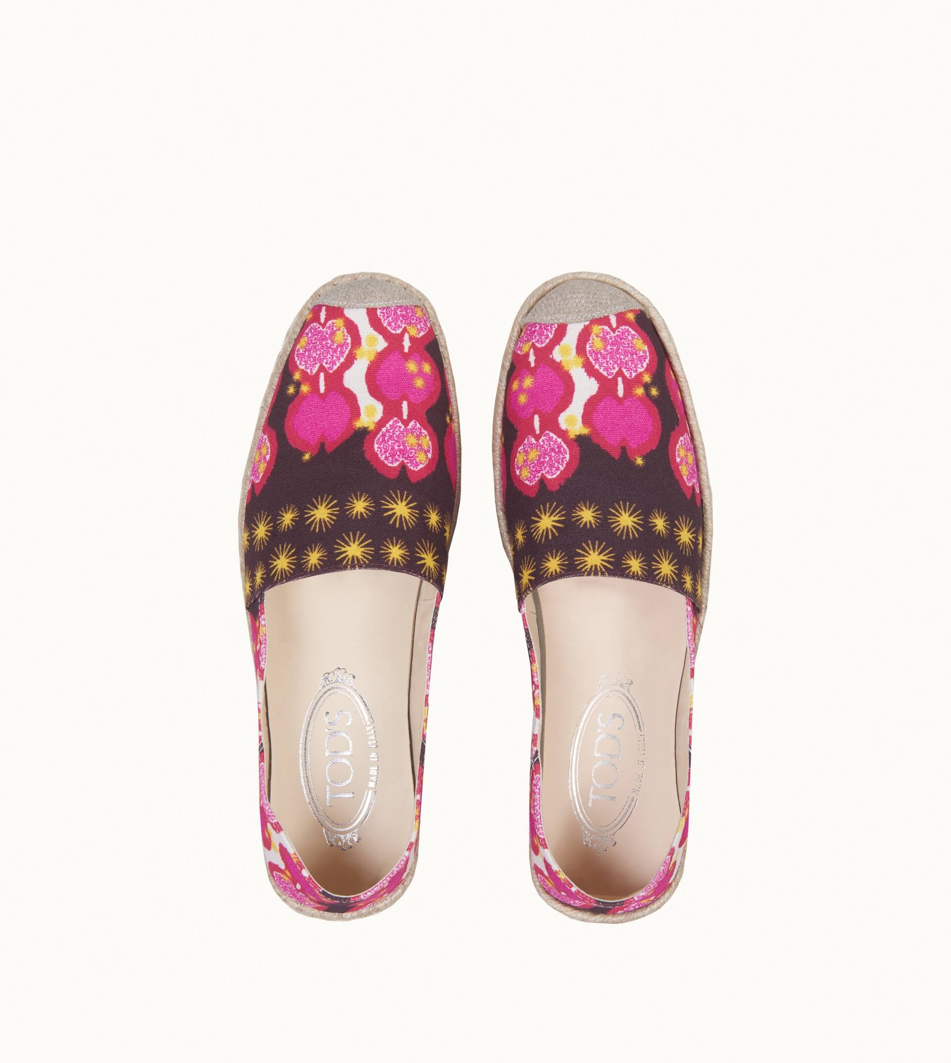SLIP-ONS IN CANVAS - PINK, YELLOW - 3