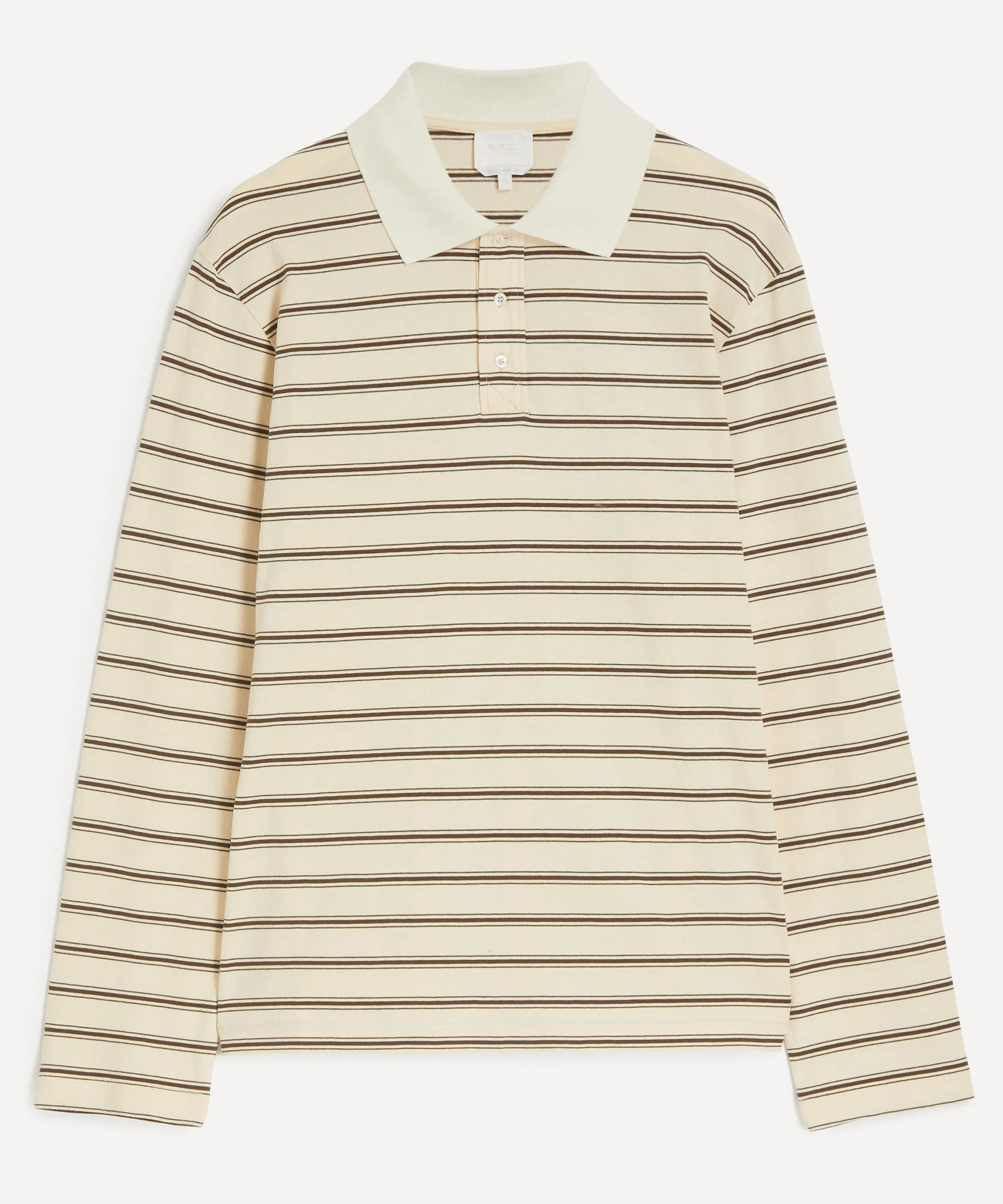 Long-Sleeve Striped Polo - 1