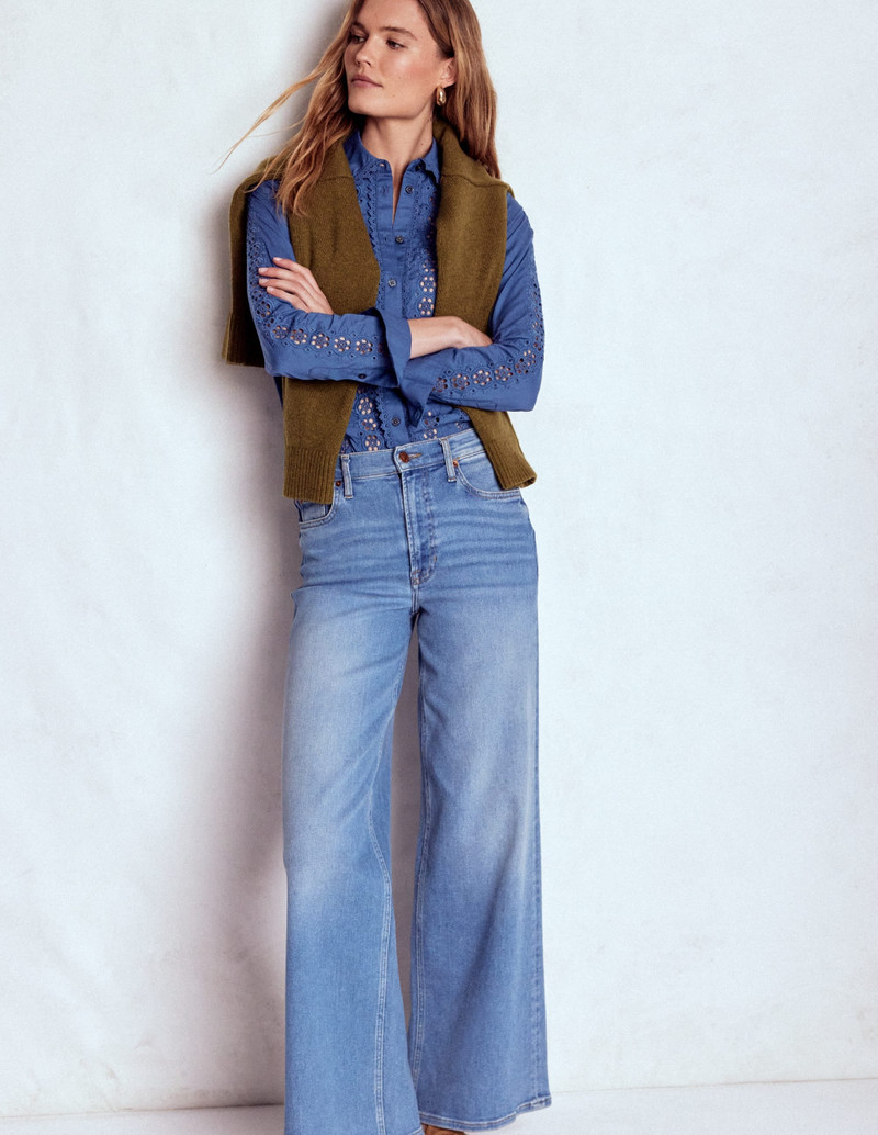 Sienna Broderie Detail Shirt-Denim Blue 5