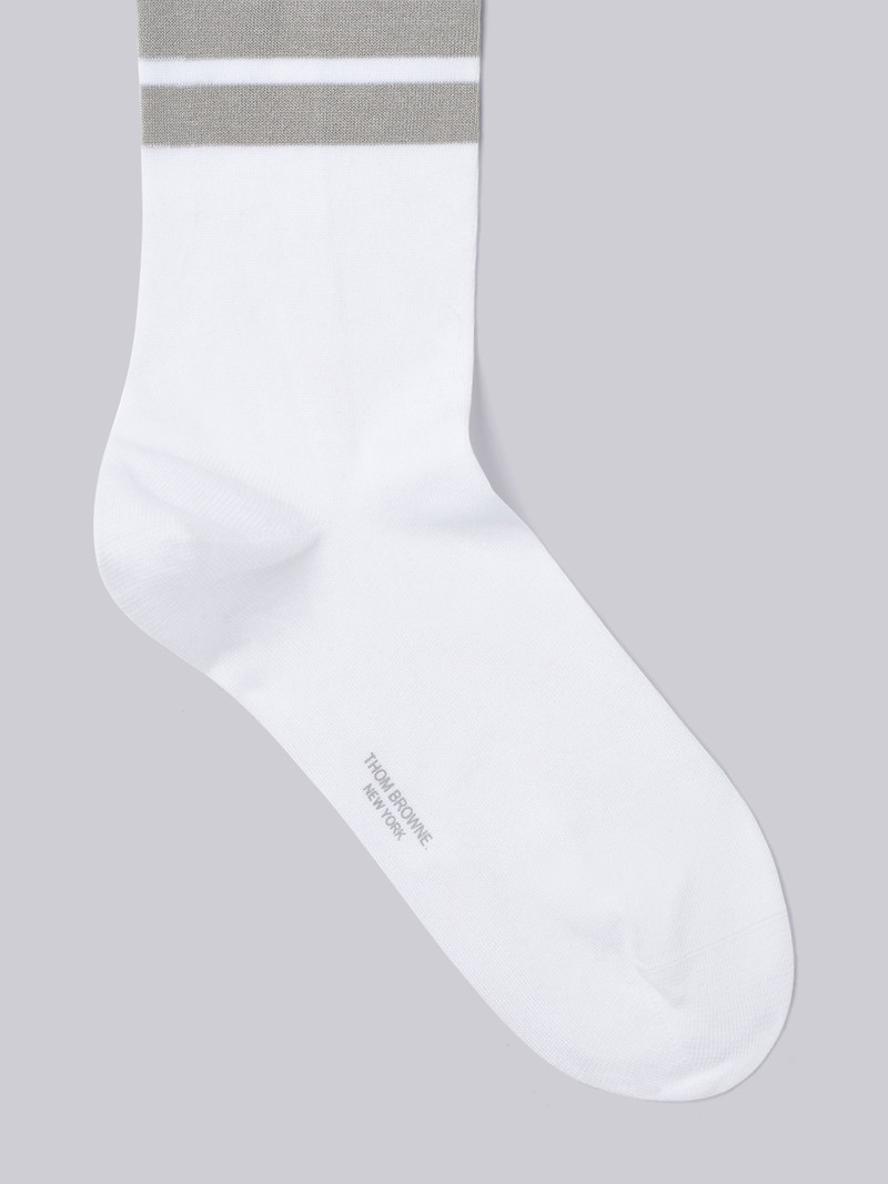 Thom Browne 4-bar stripe mid calf socks outlook