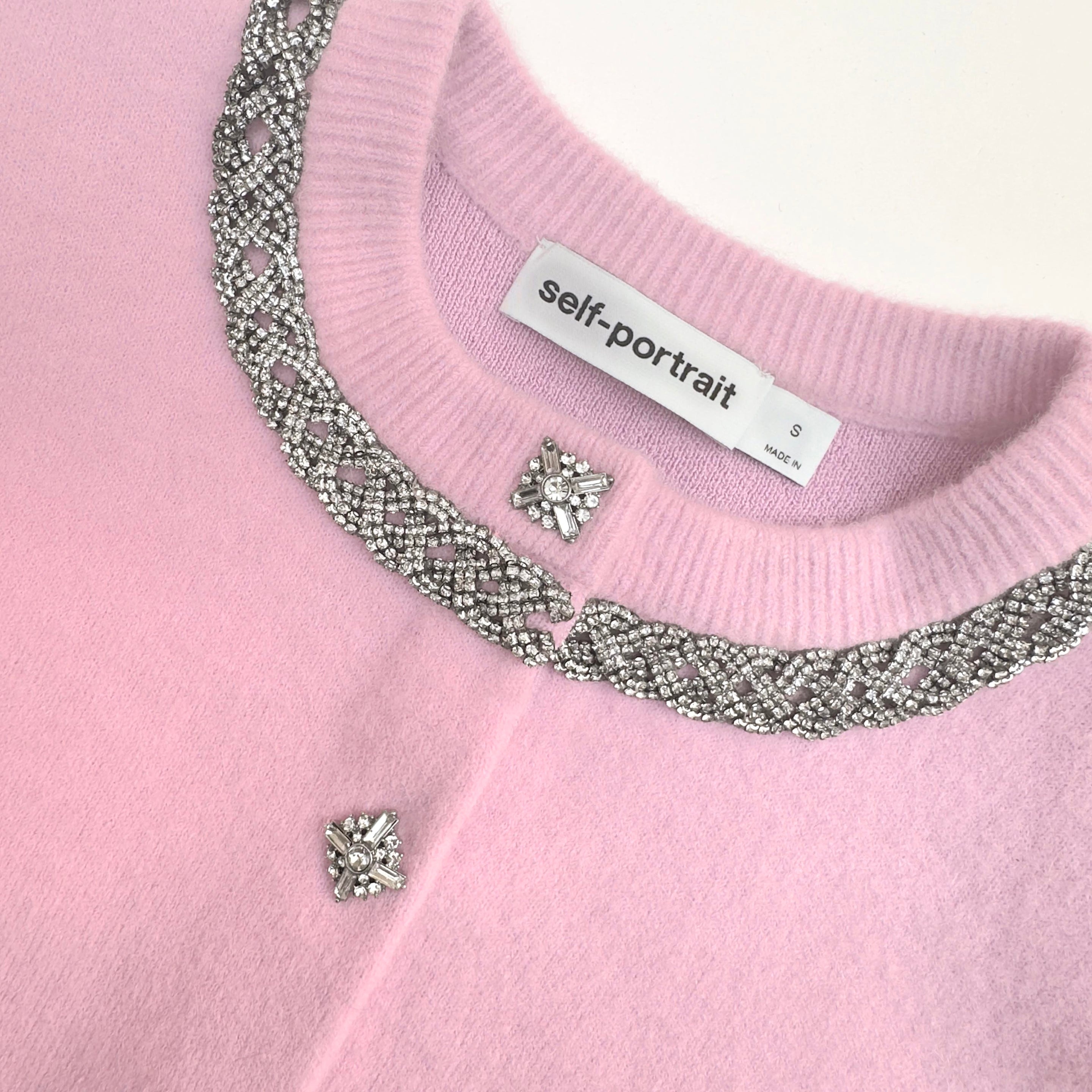 Pink Embellished Cardigan - 5