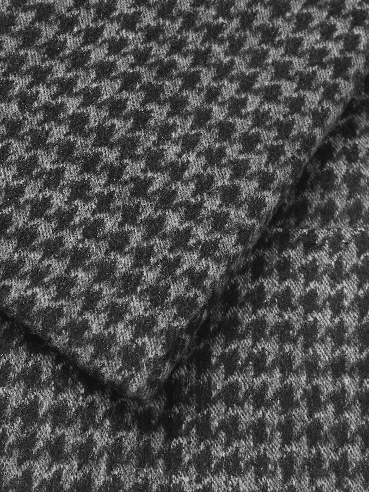 Soffio Unstructured Houndstooth Cashmere Blazer Gray - 5