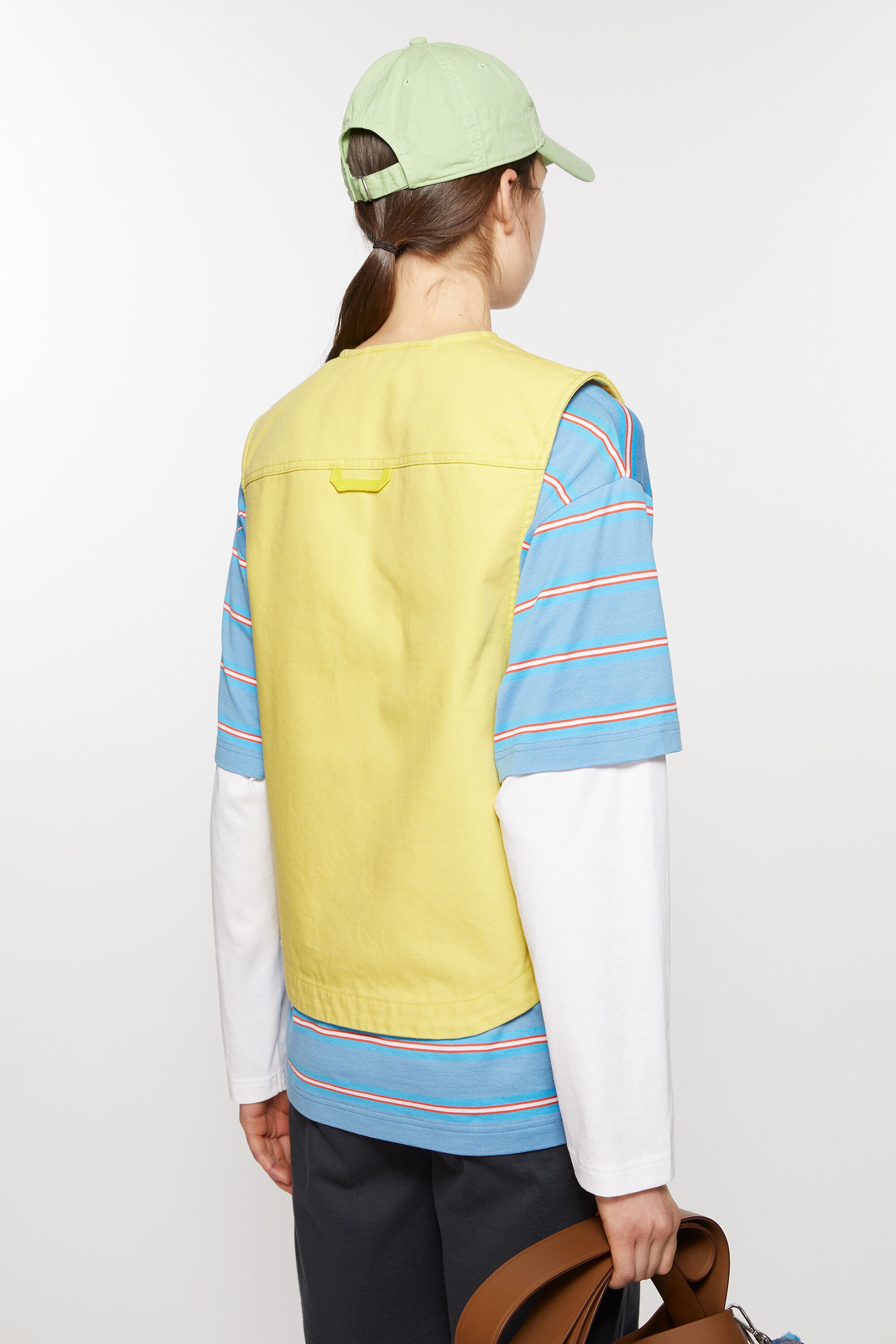 Canvas vest jacket - Dusty yellow - 4