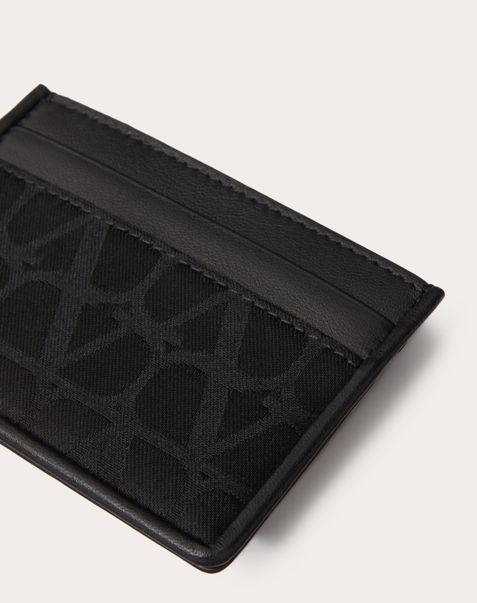 TOILE ICONOGRAPHE CARD HOLDER IN TECHNICAL FABRIC WITH LEATHER DETAILS - 2