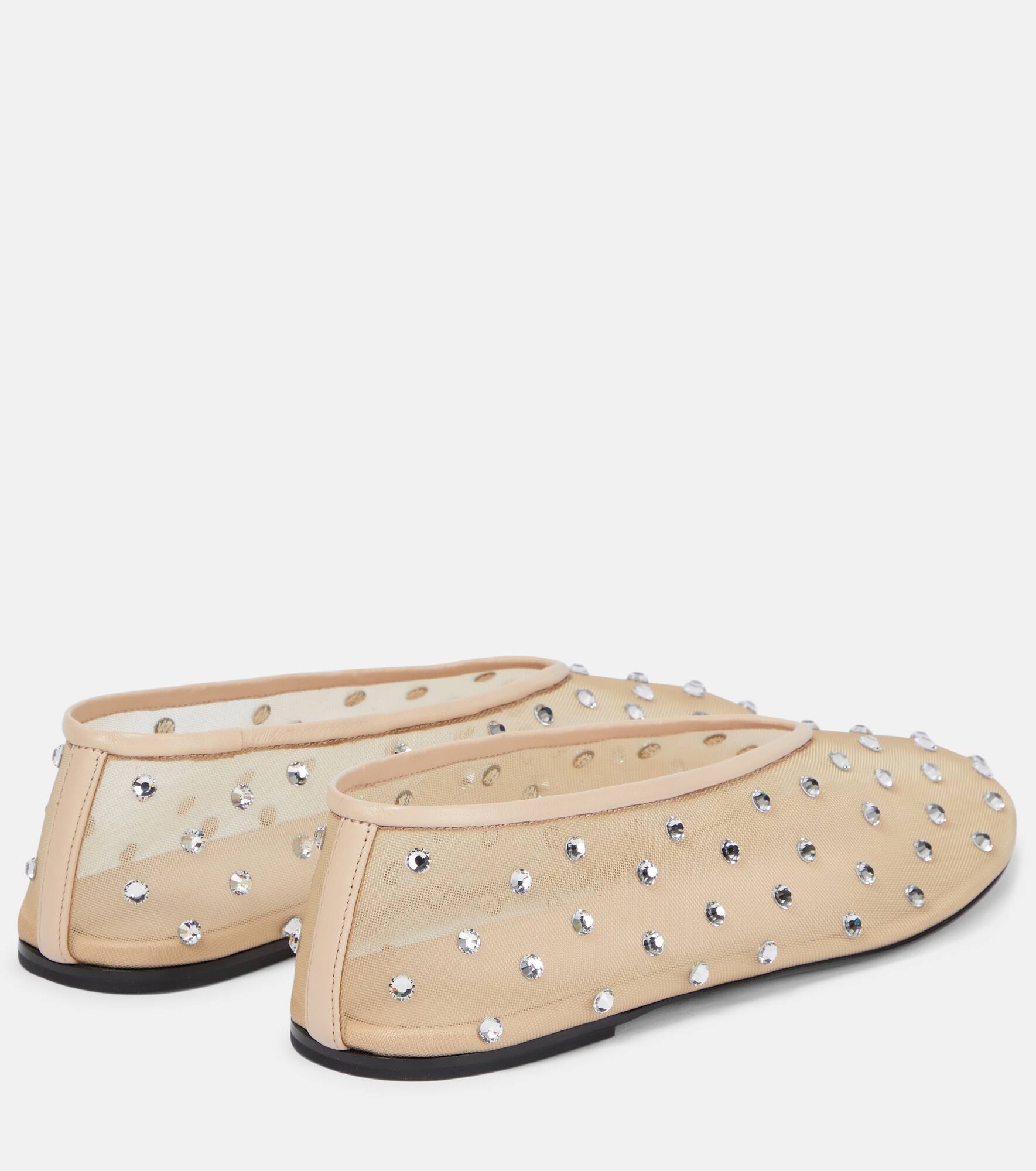 Marcy crystal-embellished ballet flats - 2