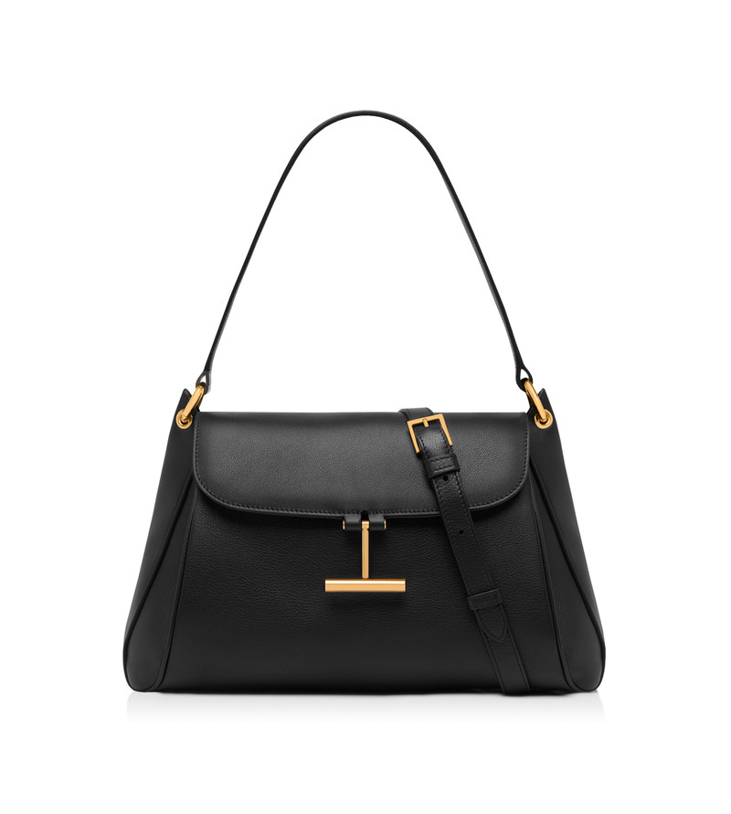 NATURAL GRAIN LEATHER TARA MEDIUM SHOULDER BAG 1
