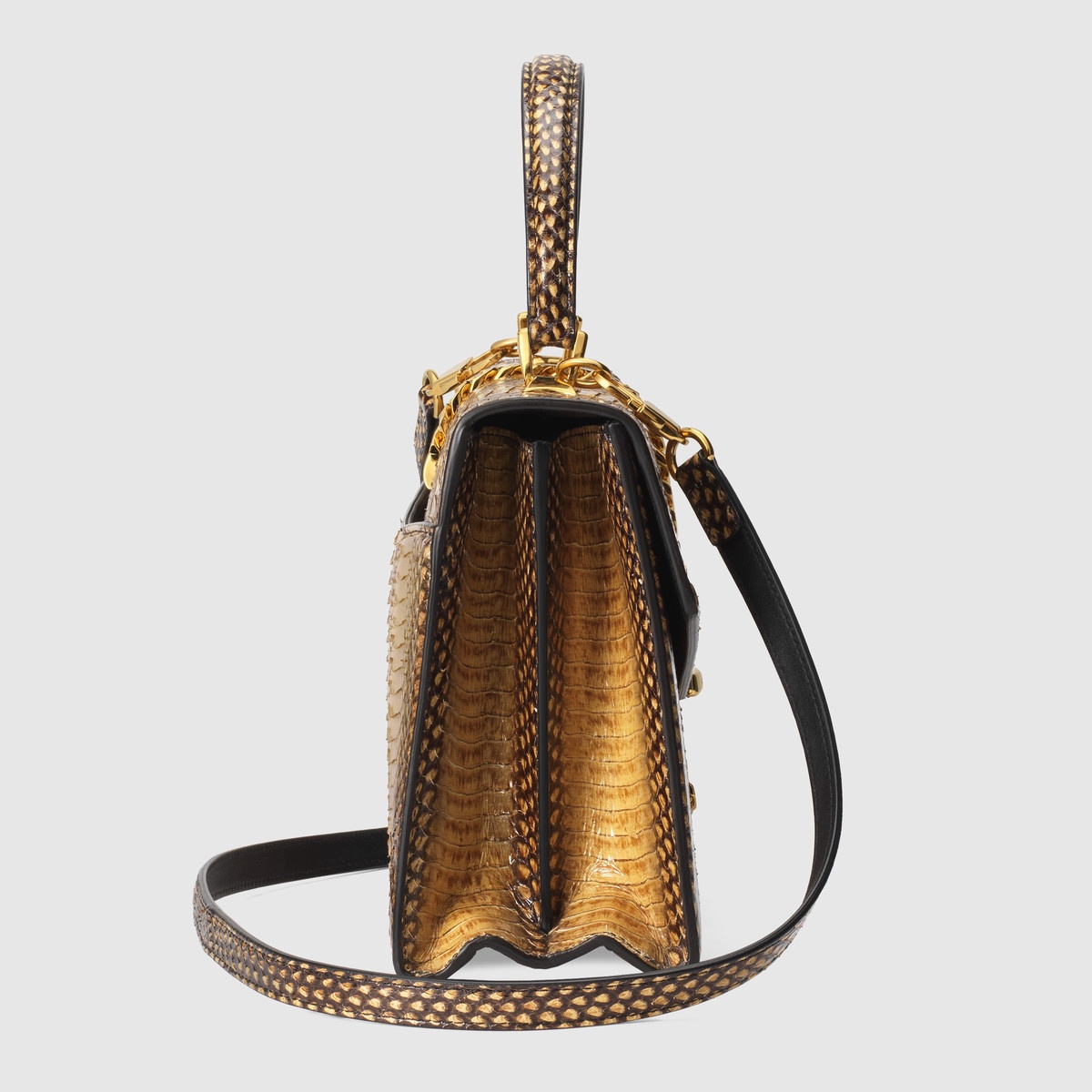 Sylvie 1969 snakeskin small top handle bag - 4