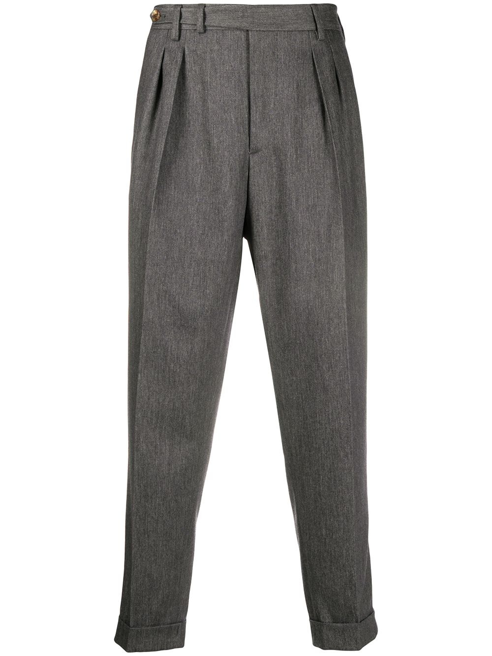 tapered leg tailored trousers - 1