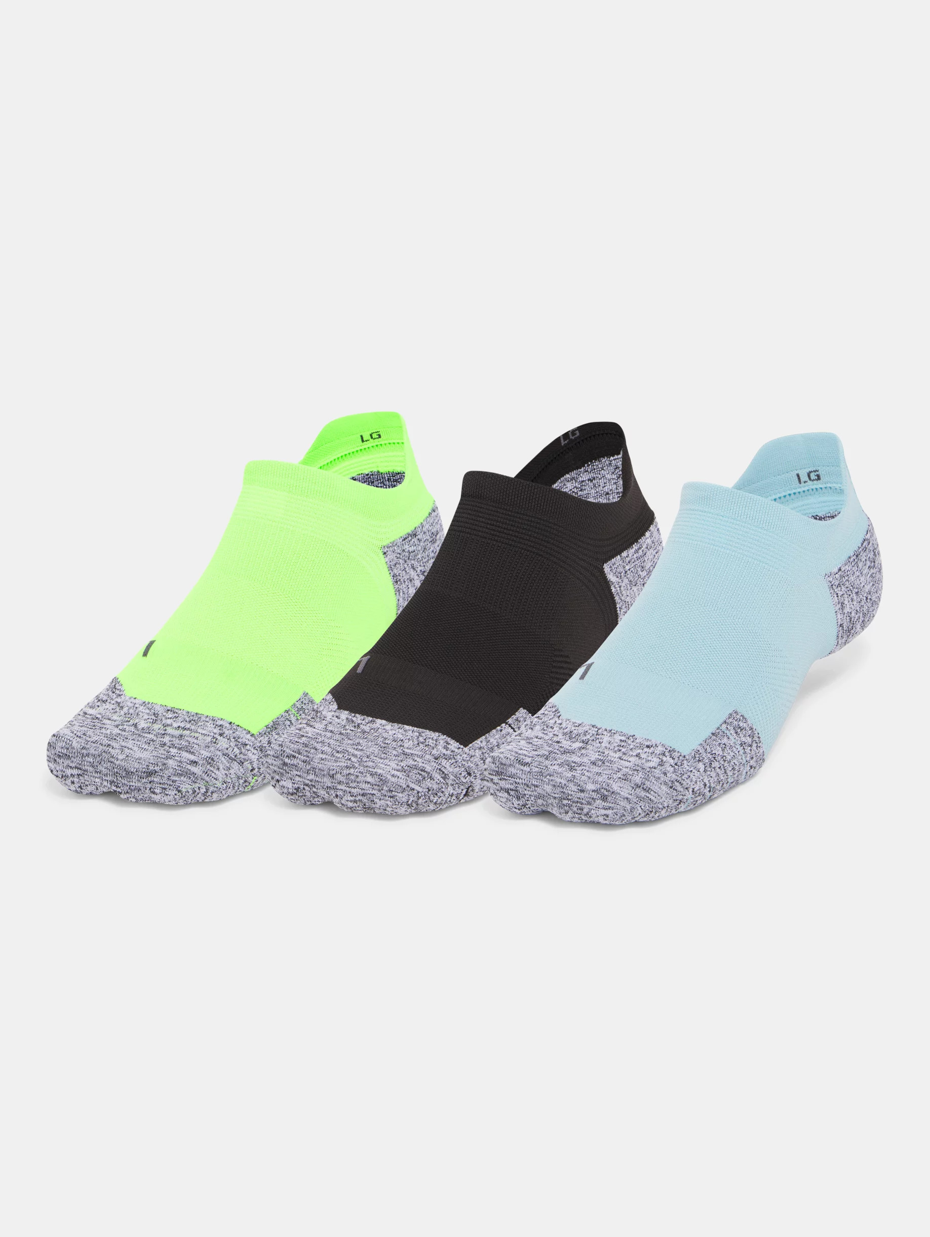 Unisex UA ArmourDry® Run Cushion 3-Pack No Show Socks - 3