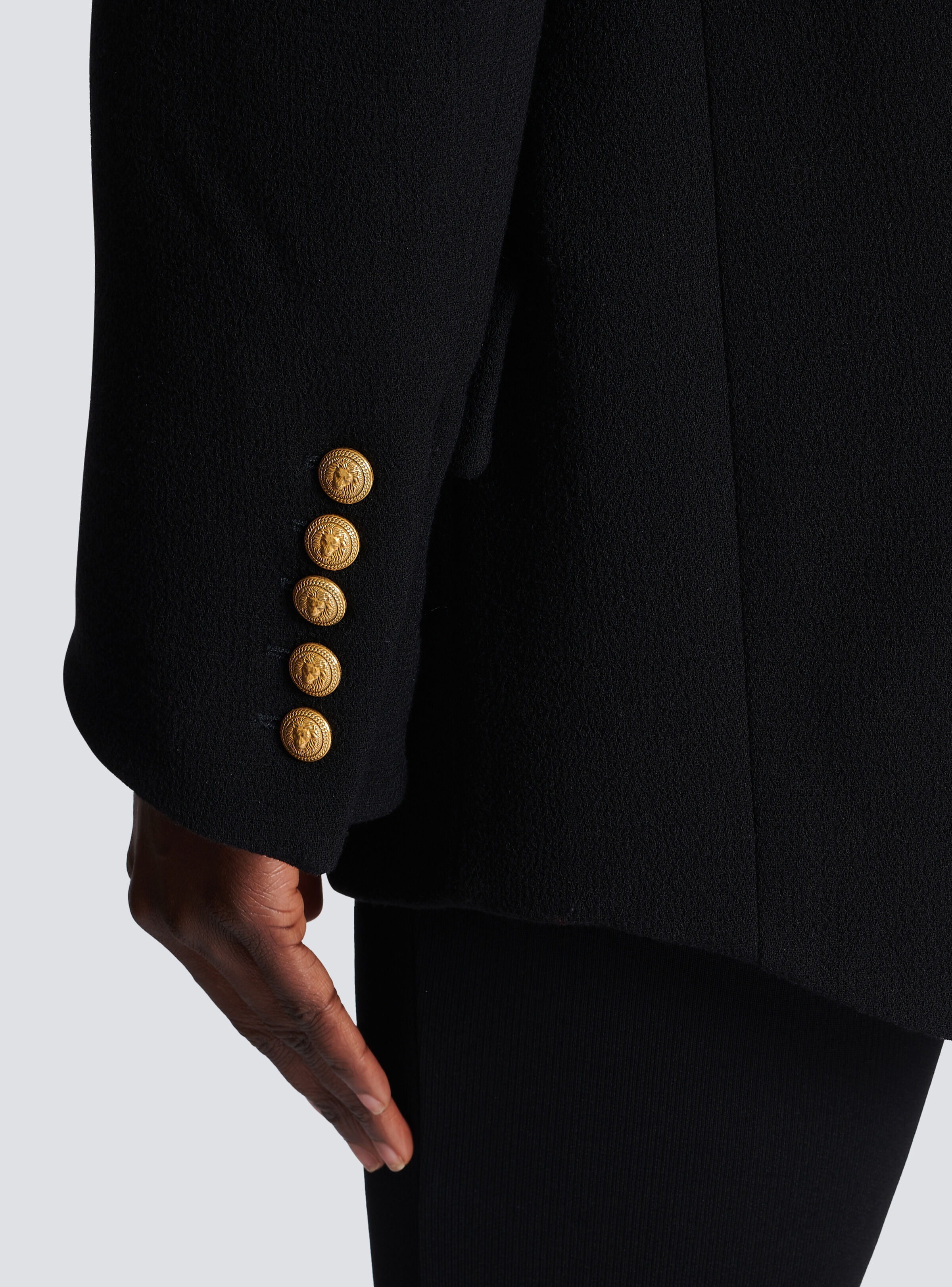 Crepe jacket with a shawl collar - 6
