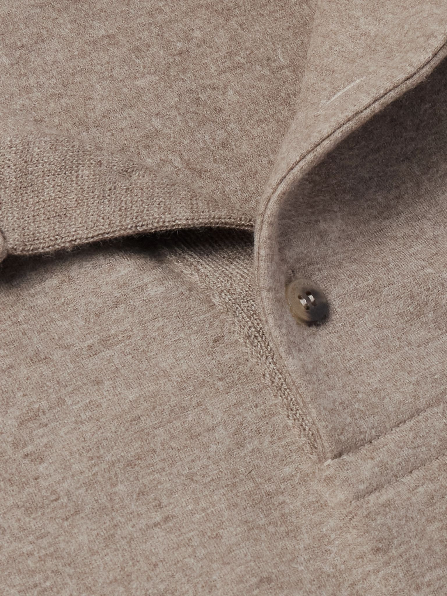 Cashmere Polo Shirt Neutral - 5
