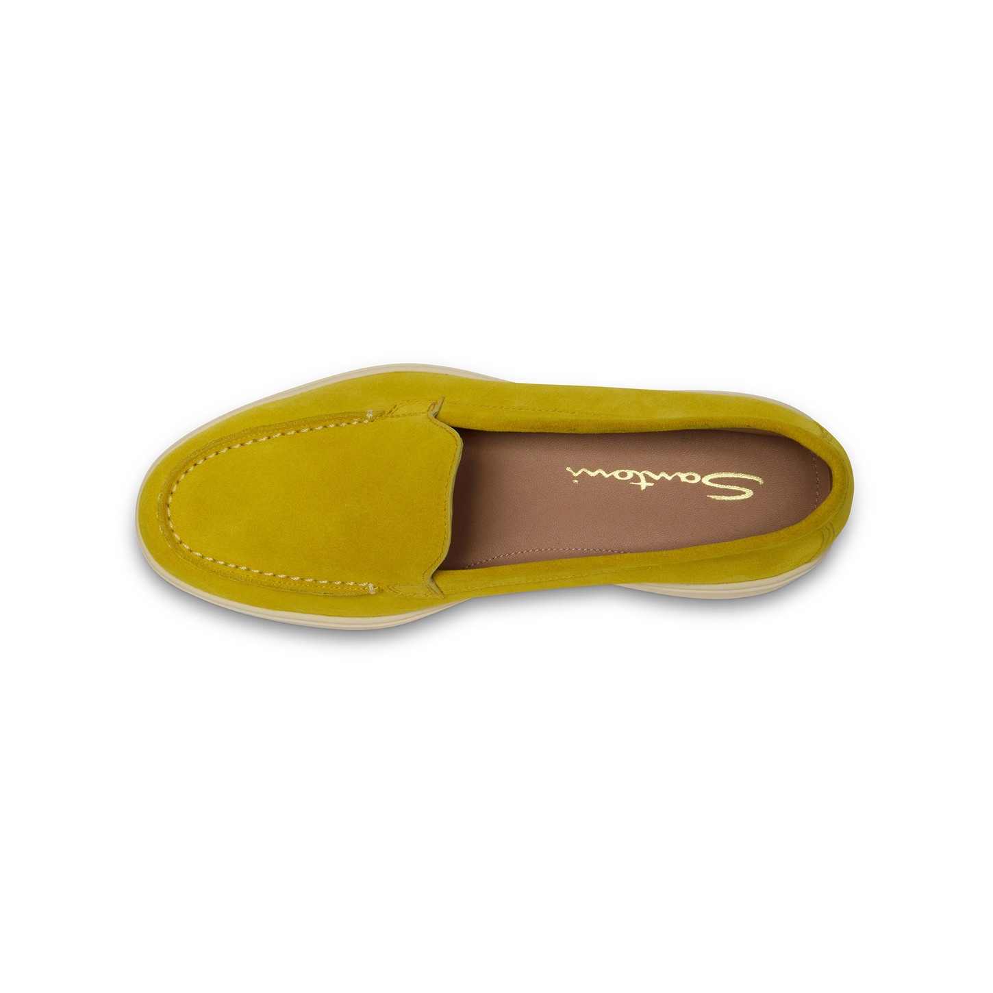 Women's yellow suede loafer - 7